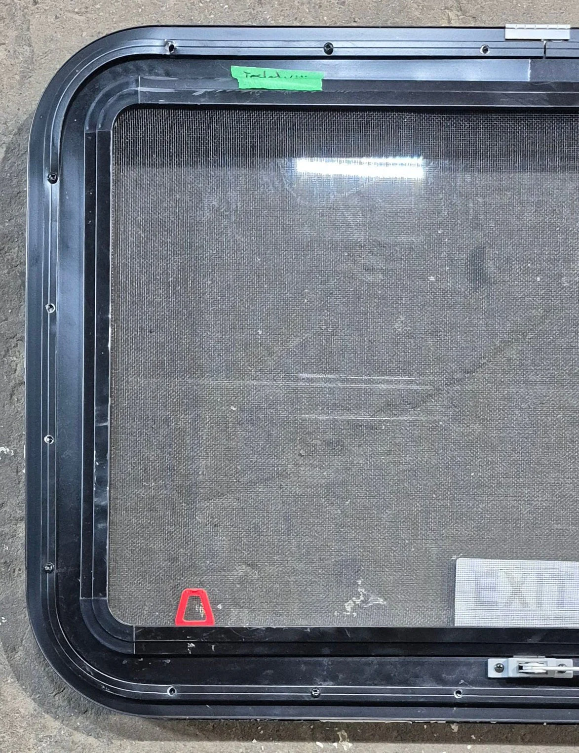 Used Black Radius Emergency Opening Window : 29 1/4" W x 19 1/4" H x 1 3/8" D - Image 6