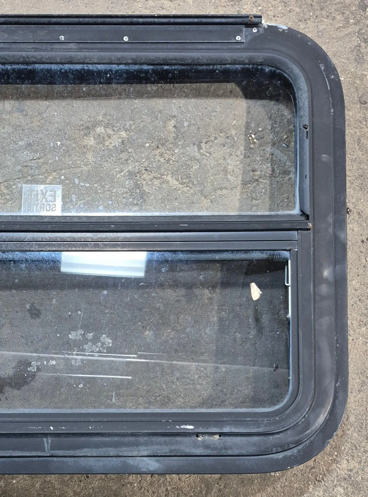 Used Black Radius Emergency Opening Window : 29 1/4" W x 21 1/4" H x 1 1/2" - Image 3