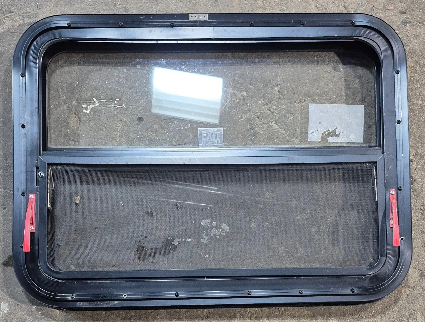 Used Black Radius Emergency Opening Window : 29 1/4" W x 21 1/4" H x 1 1/2" - Image 4