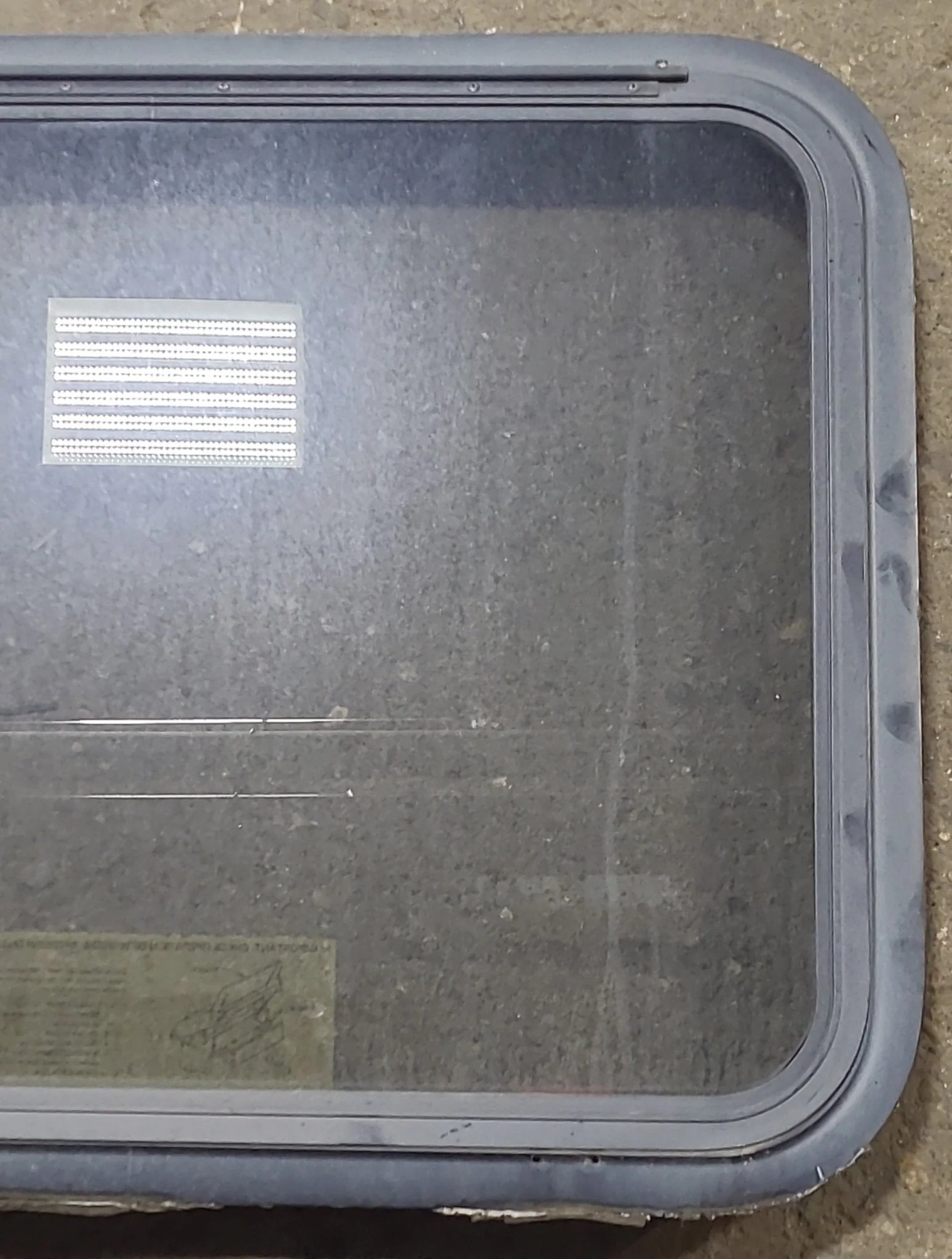 Used Black Radius Emergency Opening Window : 29 3/8" W x 22 1/2" H x 1 7/8" D - Image 2