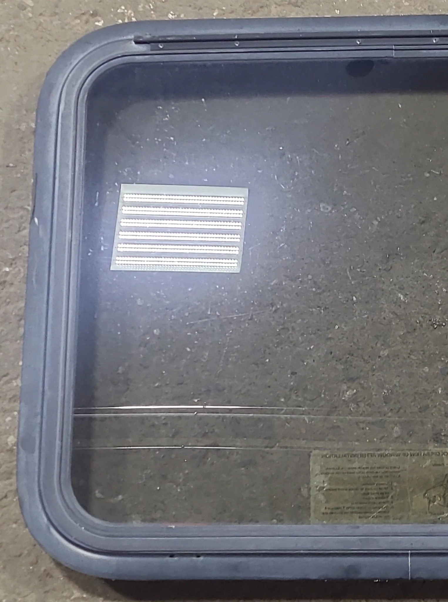 Used Black Radius Emergency Opening Window : 29 3/8" W x 22 1/2" H x 1 7/8" D - Image 2