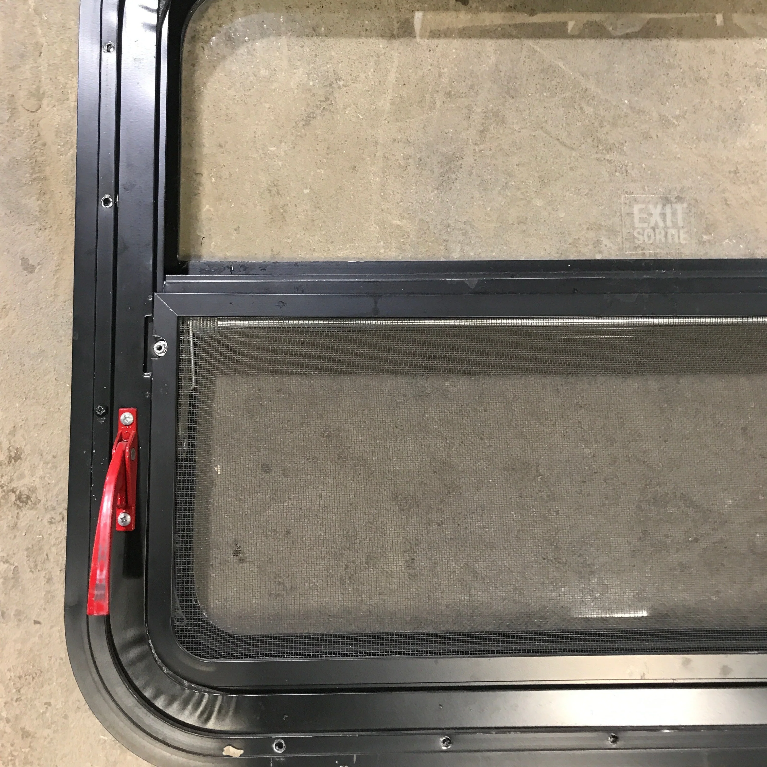 Used Black Radius Emergency Opening Window : 29.5" X 21.5" X 2" - Image 5