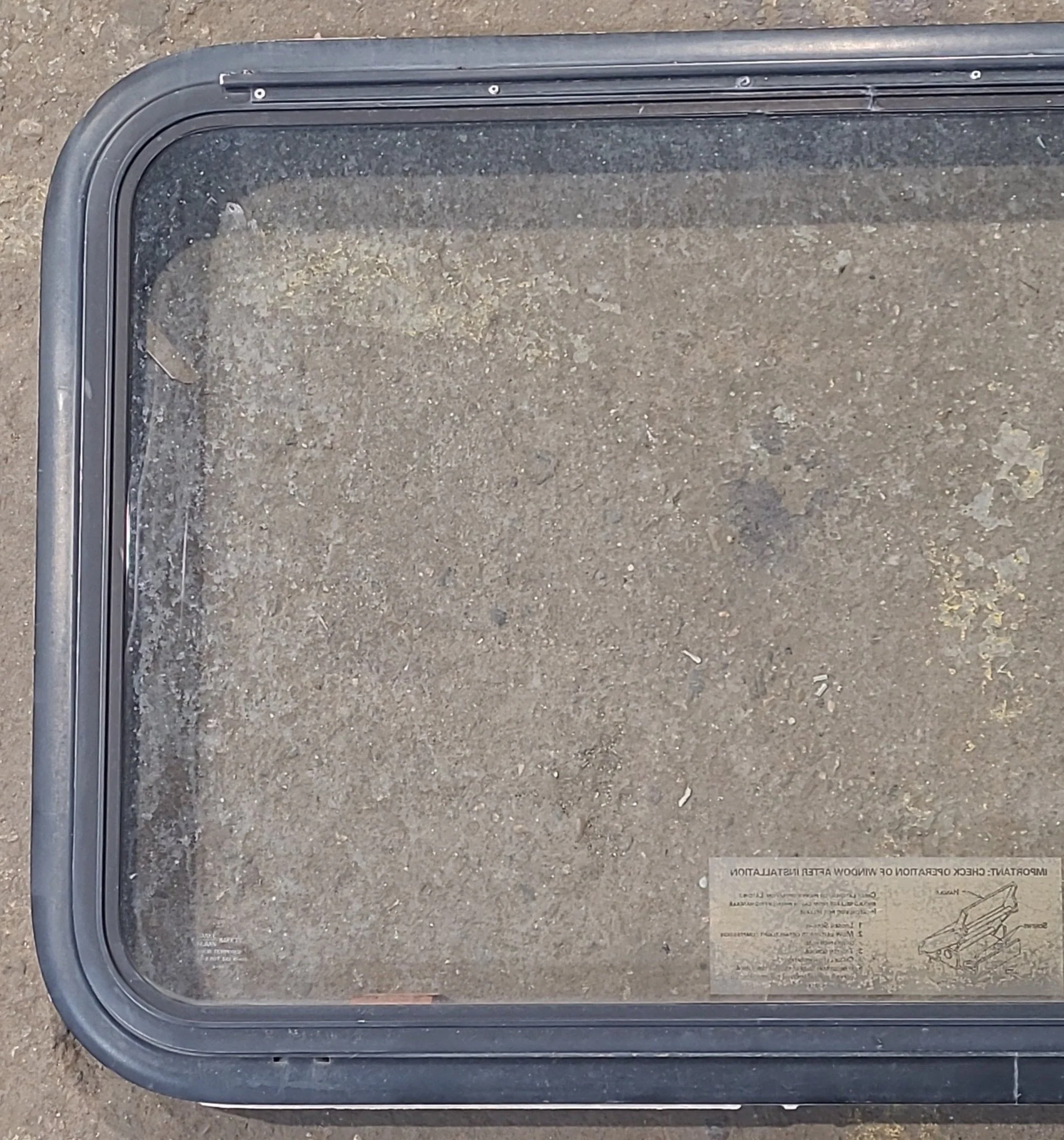 Used Black Radius Emergency Opening Window : 35 1/2" W x 22 1/4" H x 1 7/8" D - Image 2