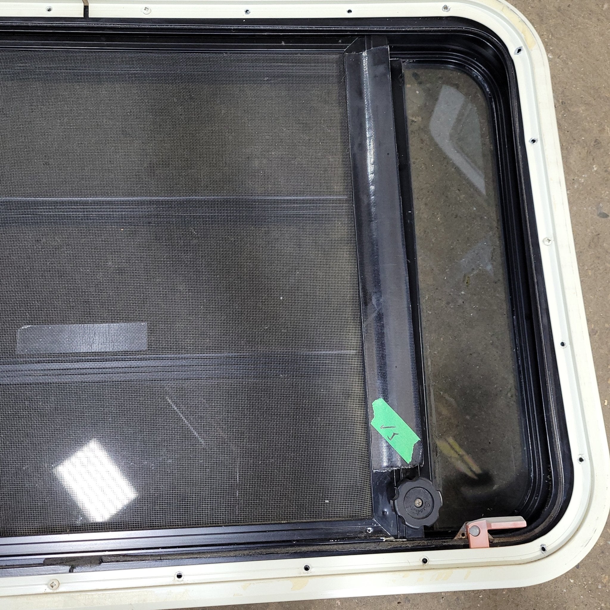 Used Black Radius Emergency Opening Window : 35 1/4" W X 21 1/2" H X 1 7/8" D - Image 6