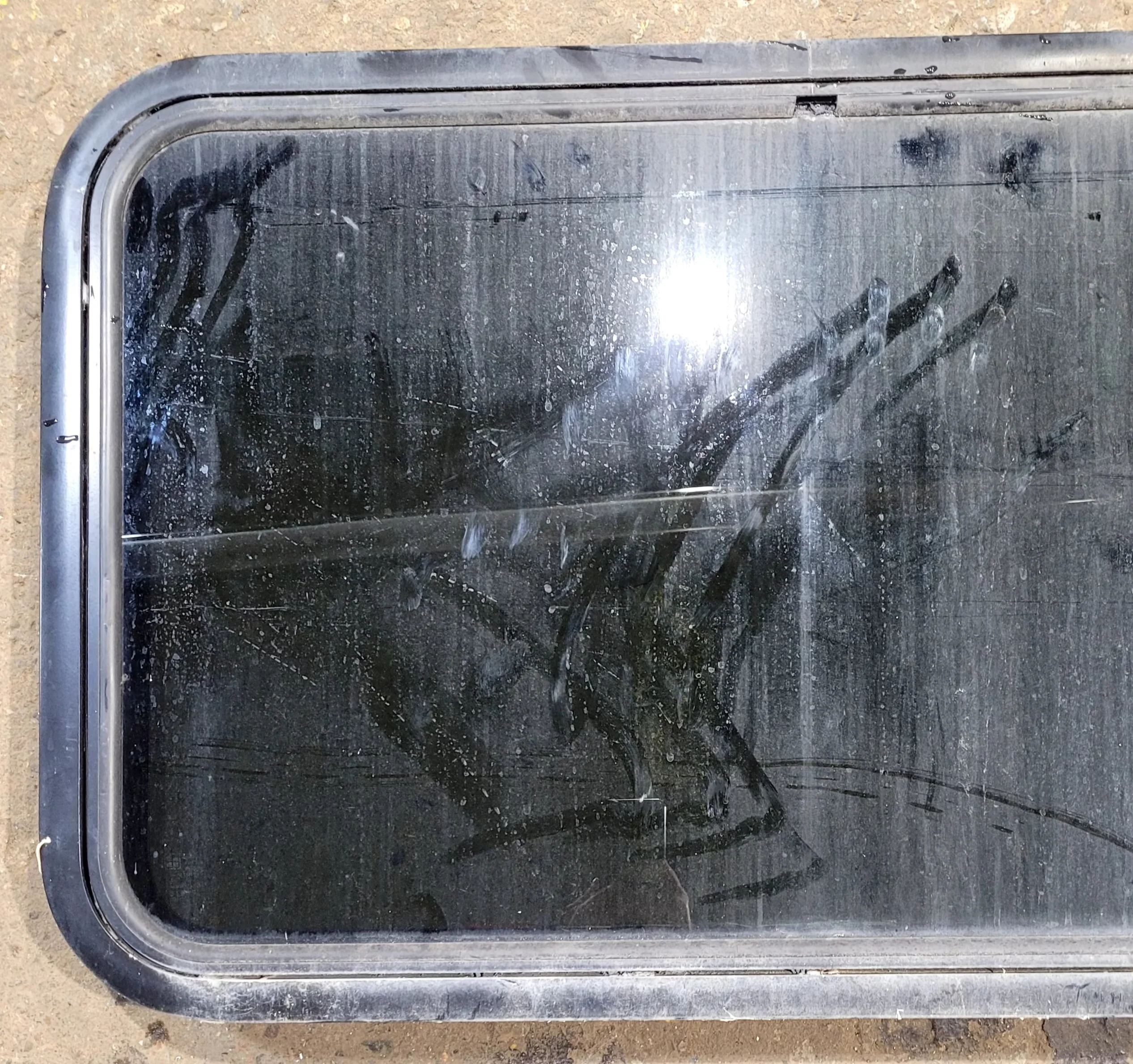 Used Black Radius Emergency Opening Window : 35 1/4" W x 21 1/4" H x 1 1/4" D - Image 3