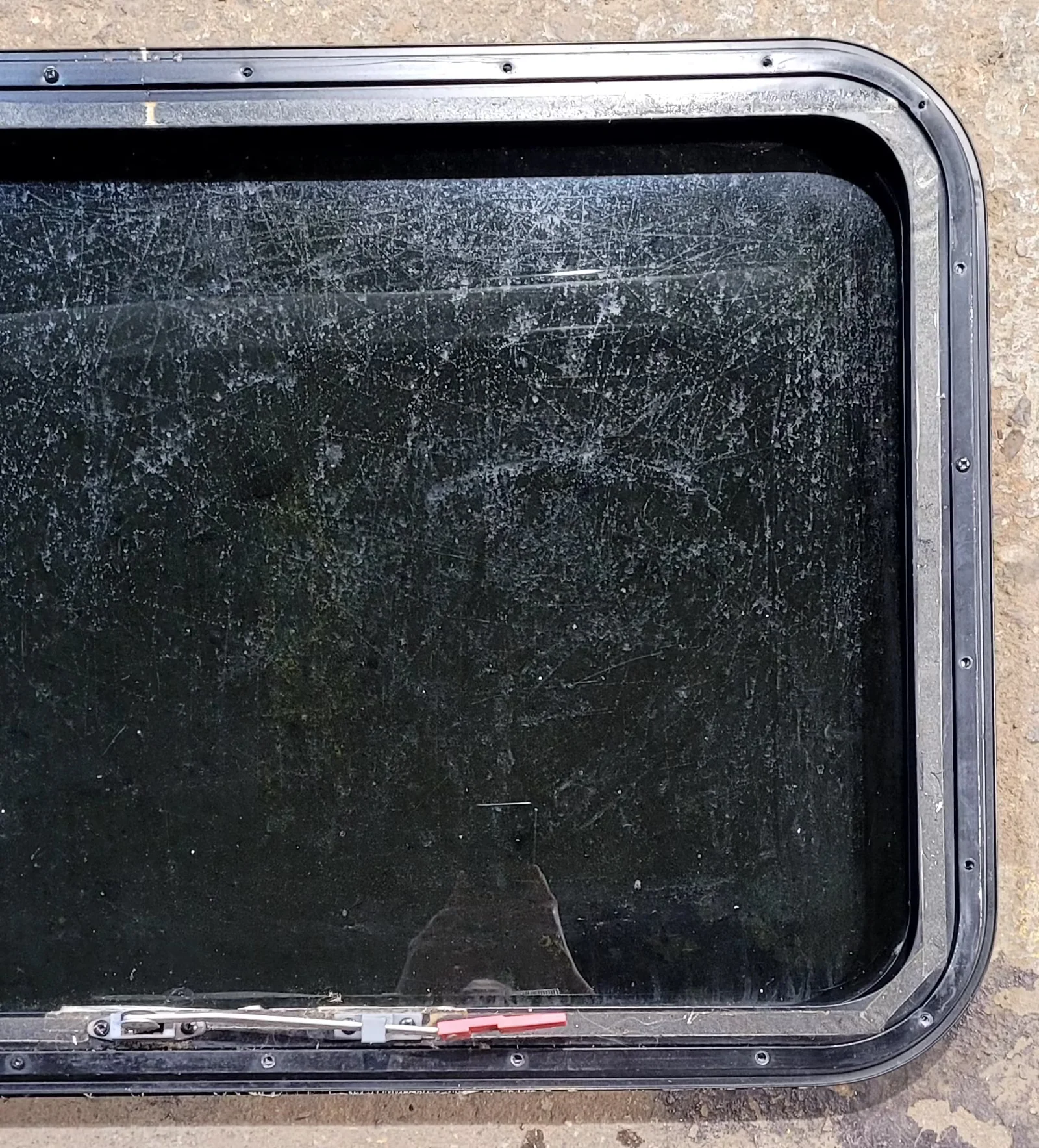 Used Black Radius Emergency Opening Window : 35 1/4" W x 21 1/4" H x 1 1/4" D - Image 5