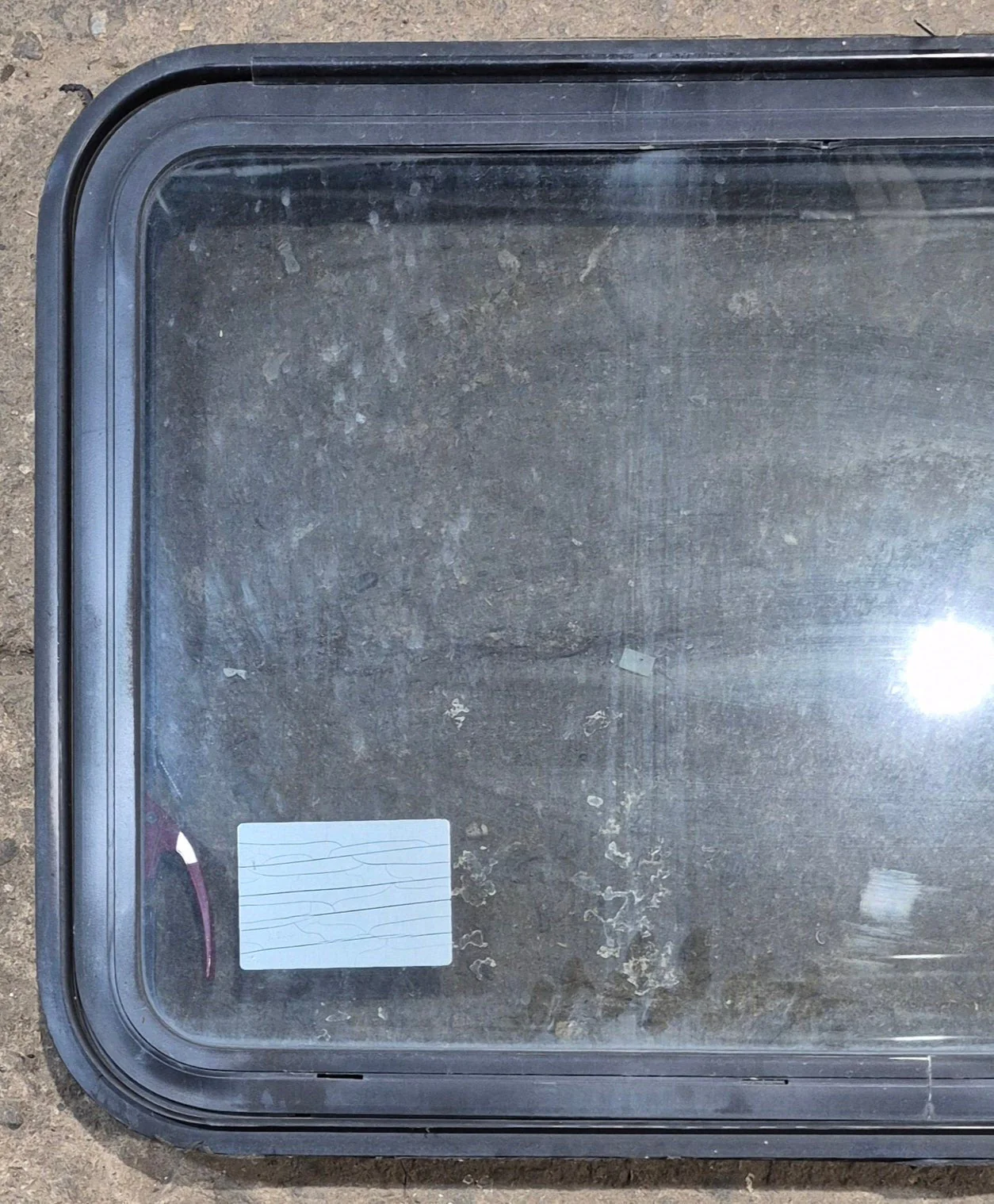 Used Black Radius Emergency Opening Window : 35 1/4" W x 21 1/4" H x 1 3/4" D - Image 2