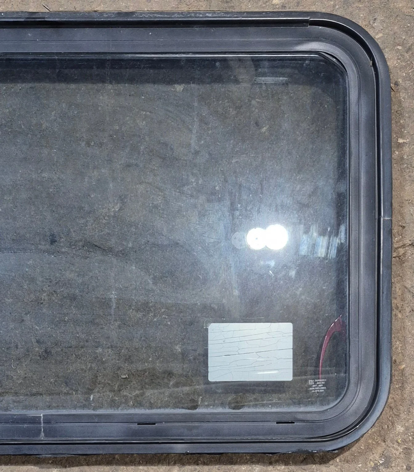 Used Black Radius Emergency Opening Window : 35 1/4" W x 21 1/4" H x 1 3/4" D - Image 3