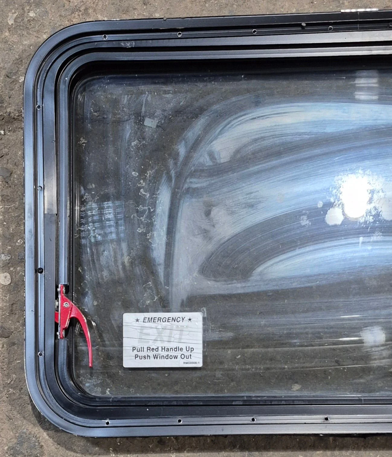 Used Black Radius Emergency Opening Window : 35 1/4" W x 21 1/4" H x 1 3/4" D - Image 7