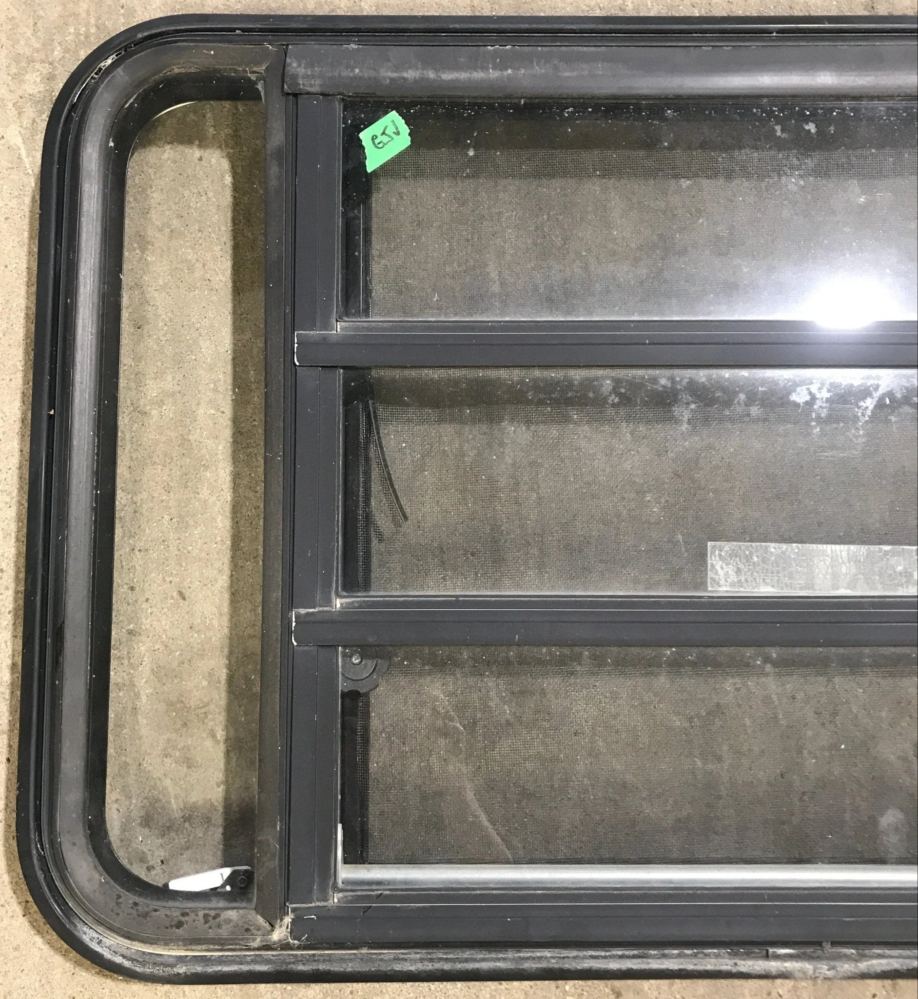 Used Black Radius Emergency Opening Window : 35" W x 21 1/4" H x 1 7/8" D - Image 2
