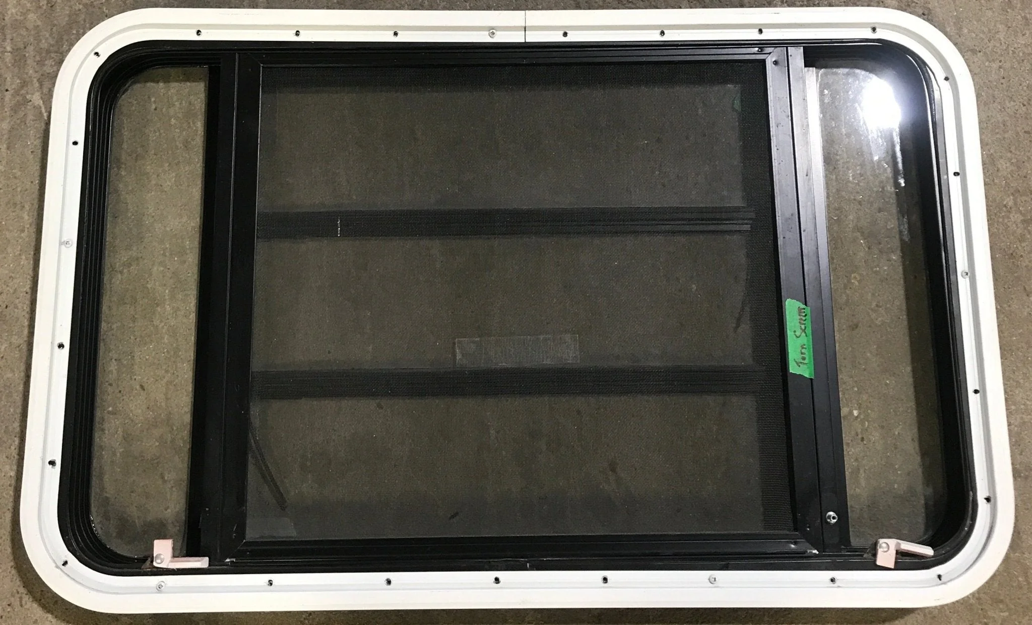 Used Black Radius Emergency Opening Window : 35" W x 21 1/4" H x 1 7/8" D - Image 4