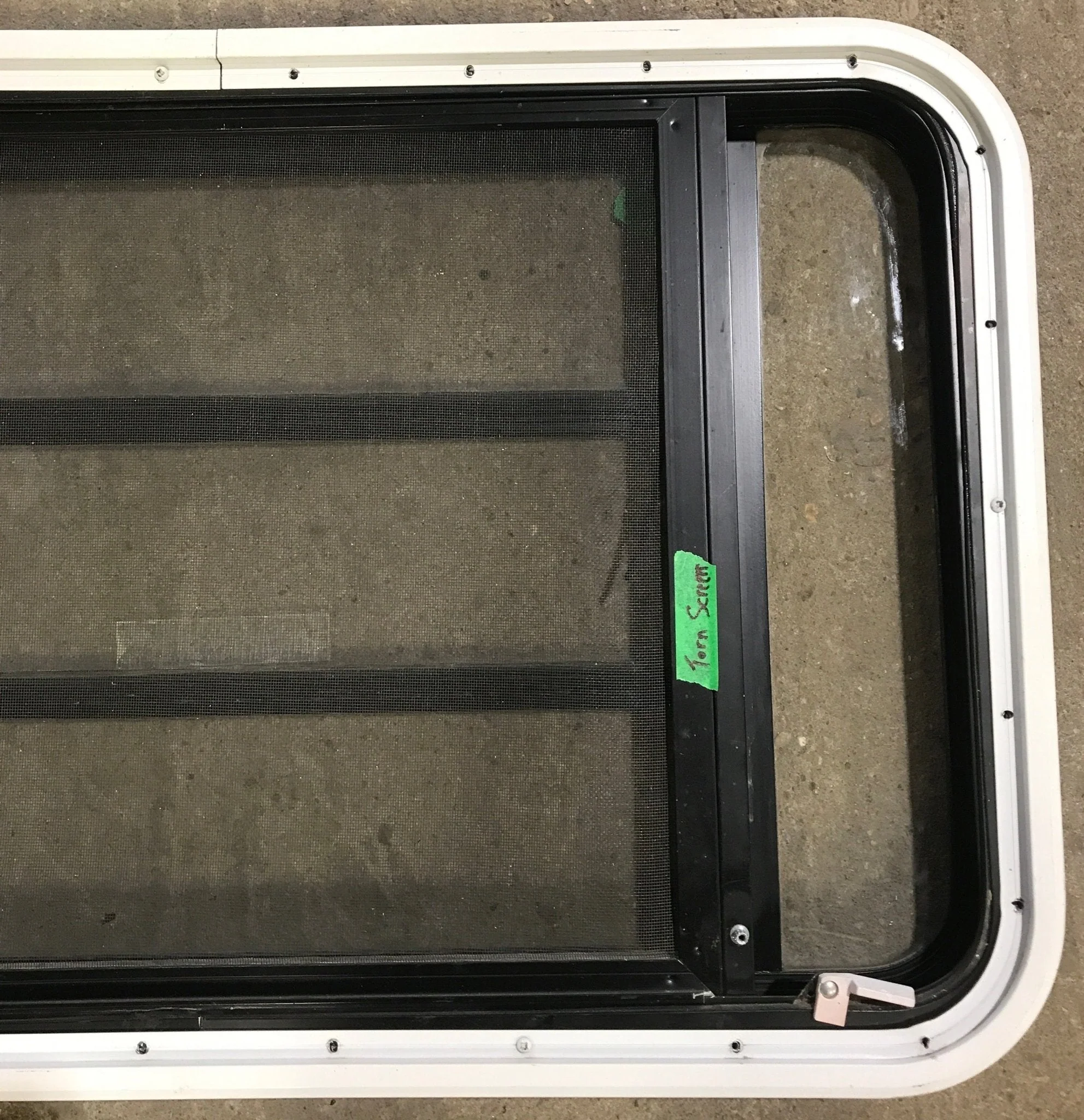 Used Black Radius Emergency Opening Window : 35" W x 21 1/4" H x 1 7/8" D - Image 6