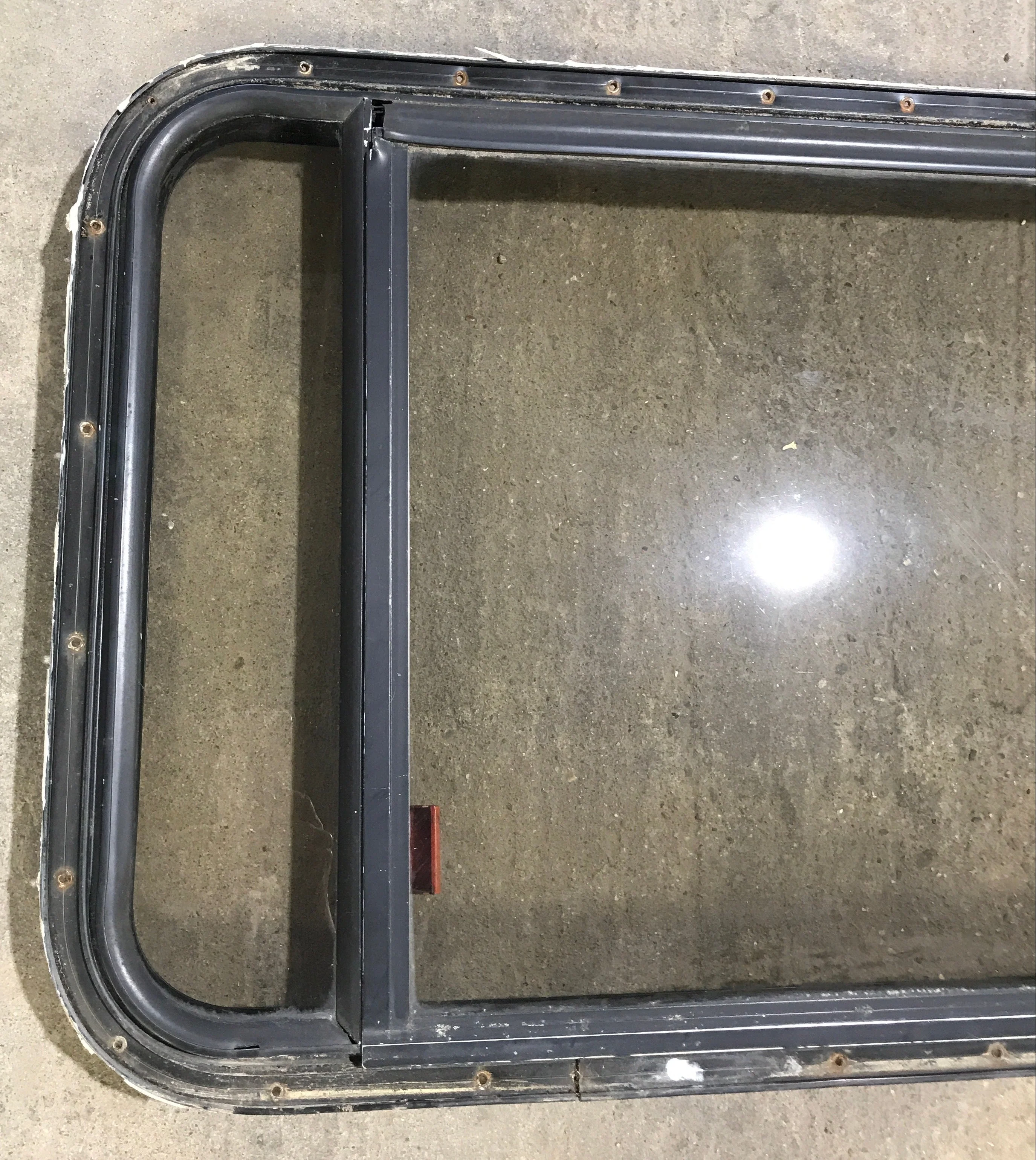 Used Black Radius Emergency Opening Window : 36 3/4" W x 23" H x 1 1/2" - Image 2