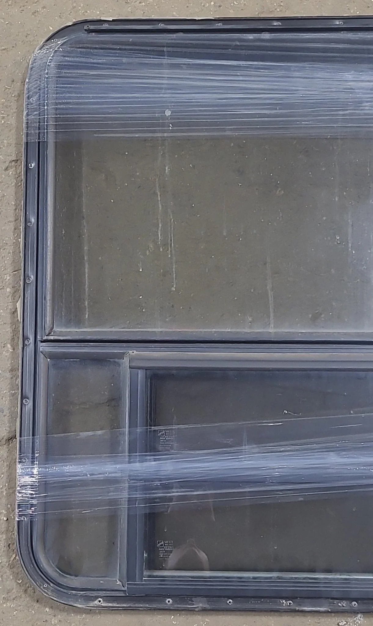 Used Black Radius Emergency Opening Window : 36 1/2" W x 36 3/4" H x 1 3/8" D - Image 2