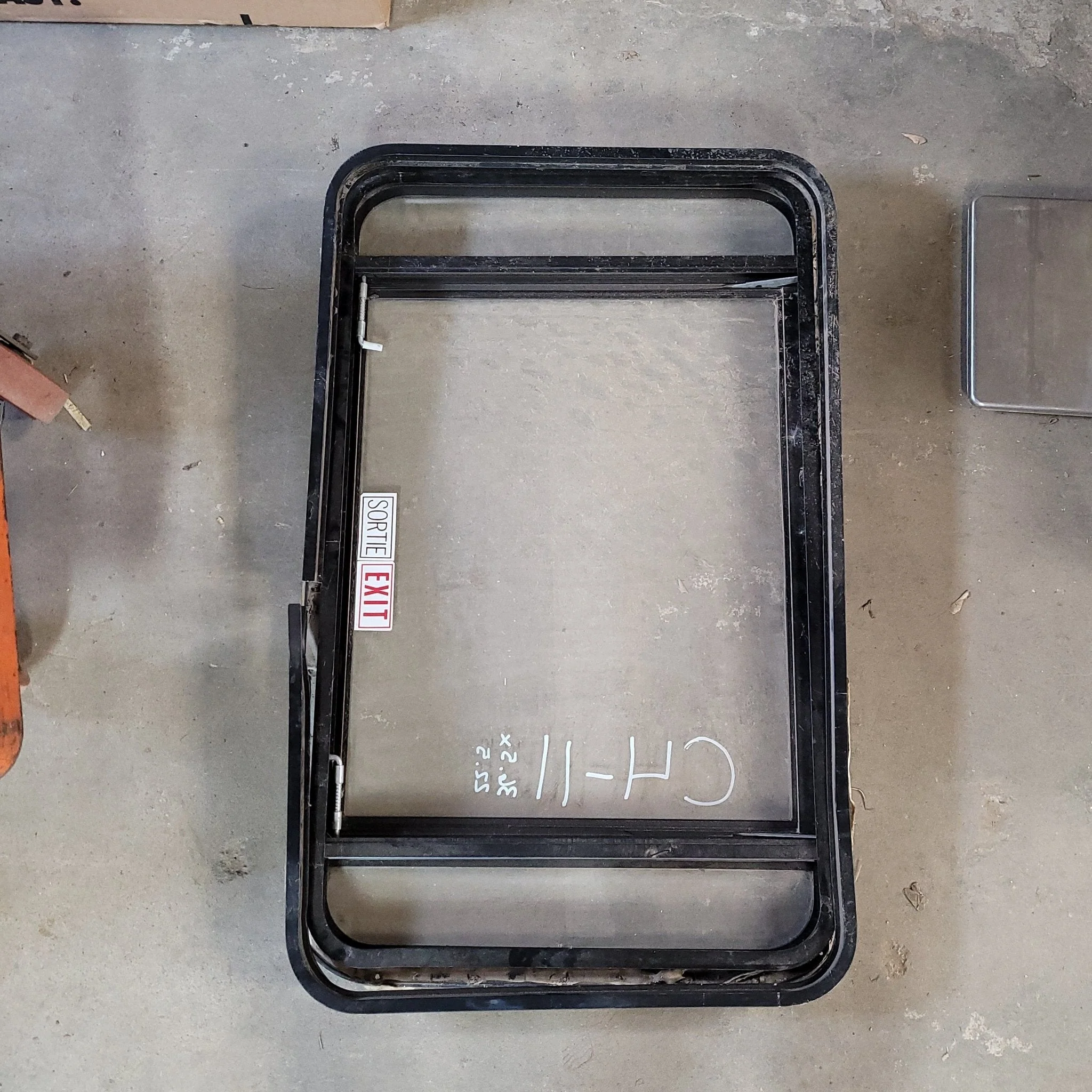 Used Black Radius Emergency Opening Window : 36 1/2 X 22 1/2  X 2" D - Image 2