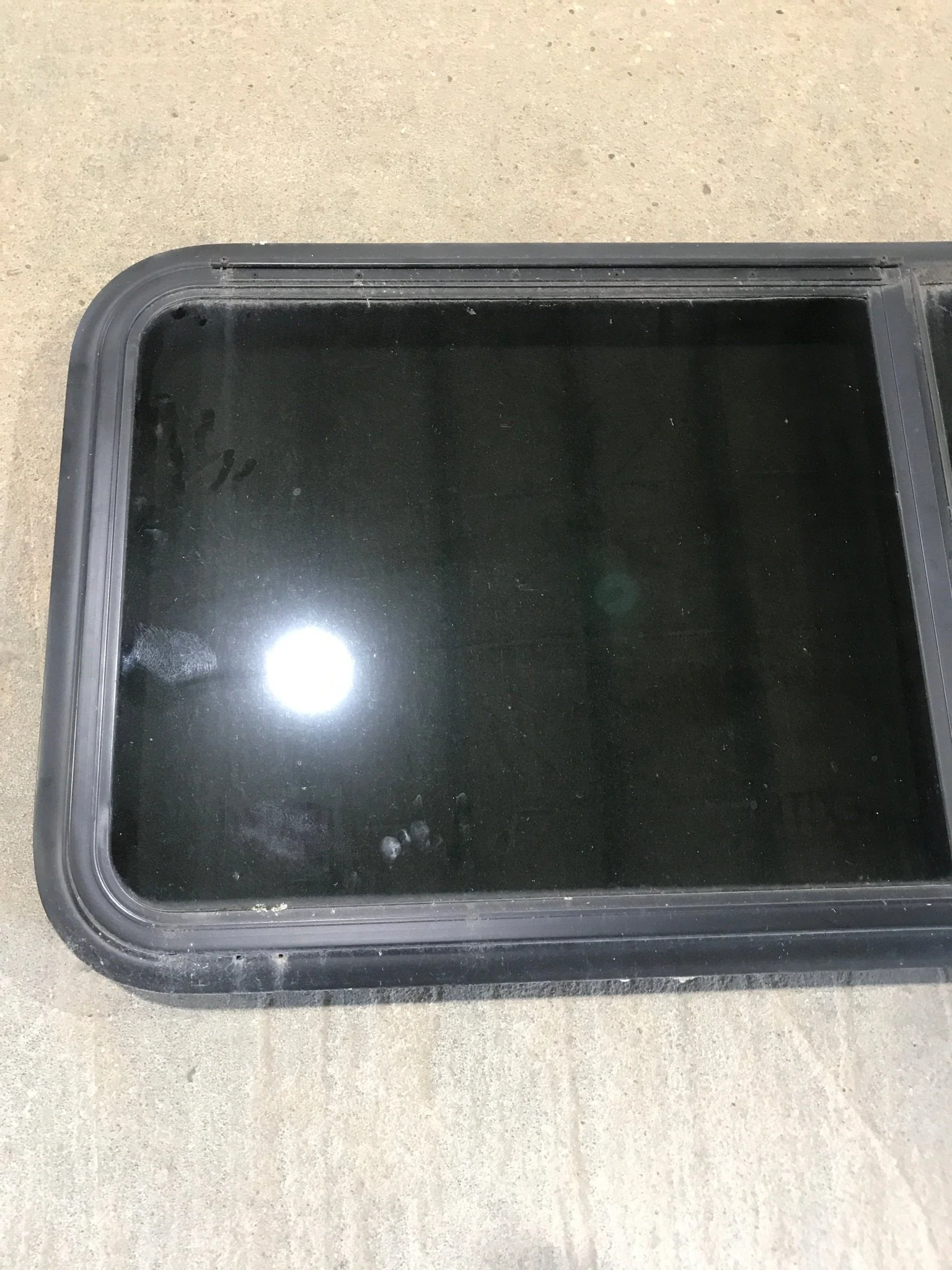 Used Black Radius Emergency Opening Window : 41 1/2" W x 21 1/2" H x 1 7/8" - Image 2