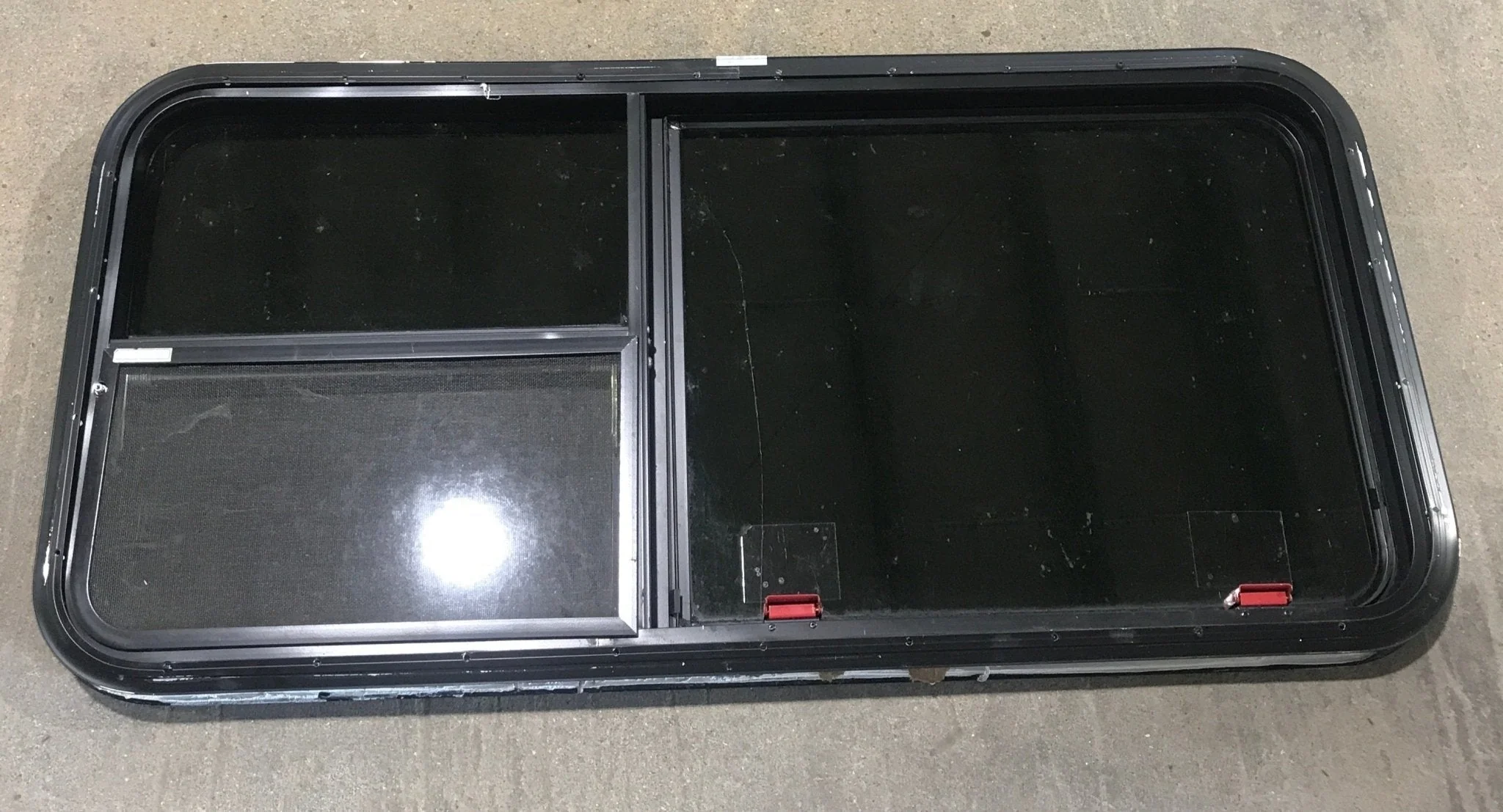 Used Black Radius Emergency Opening Window : 41 1/2" W x 21 1/2" H x 1 7/8" - Image 4