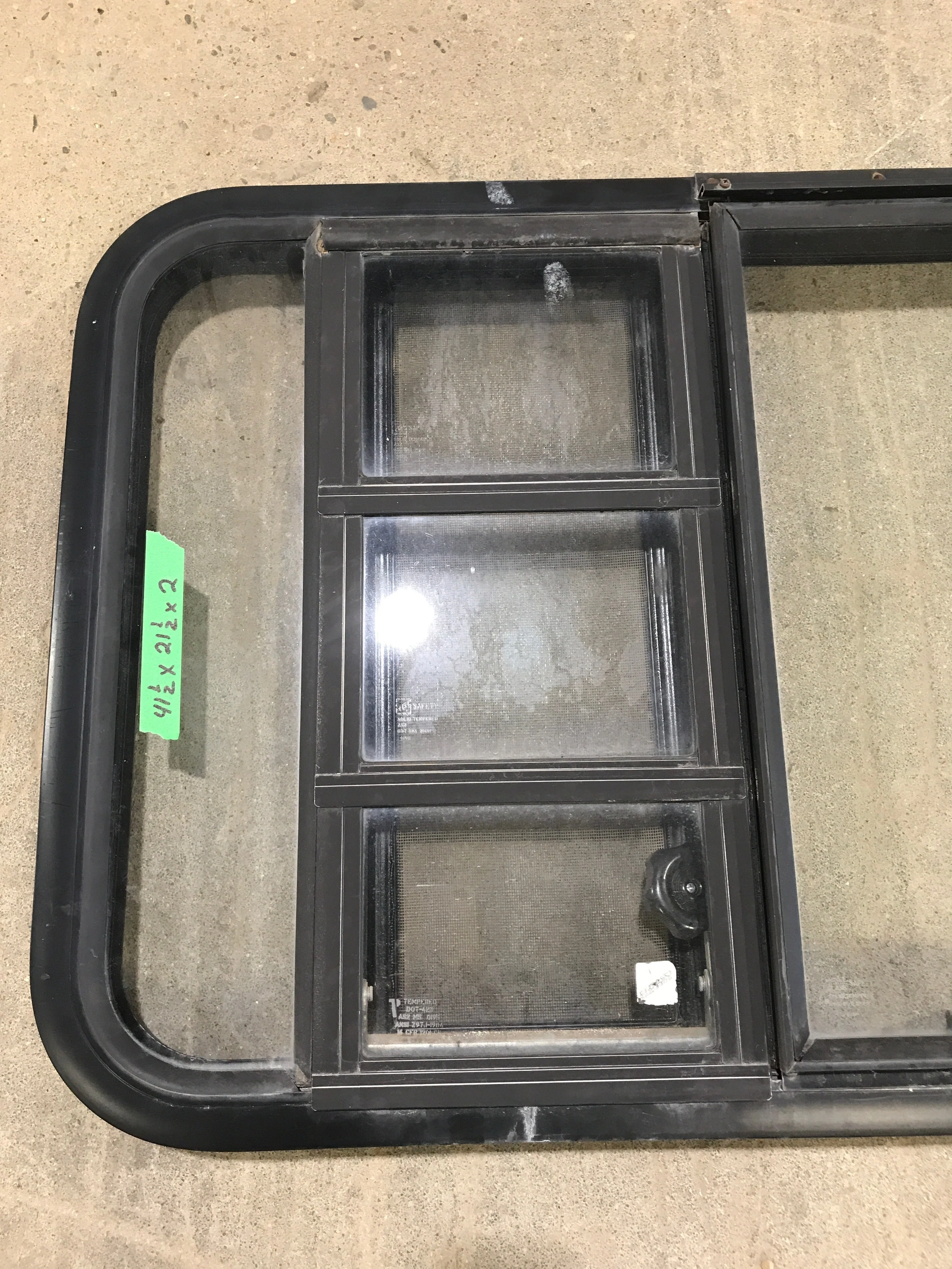 Used Black Radius Emergency Opening Window : 41 1/2" W x 21 1/2" H x 2" D - Image 2