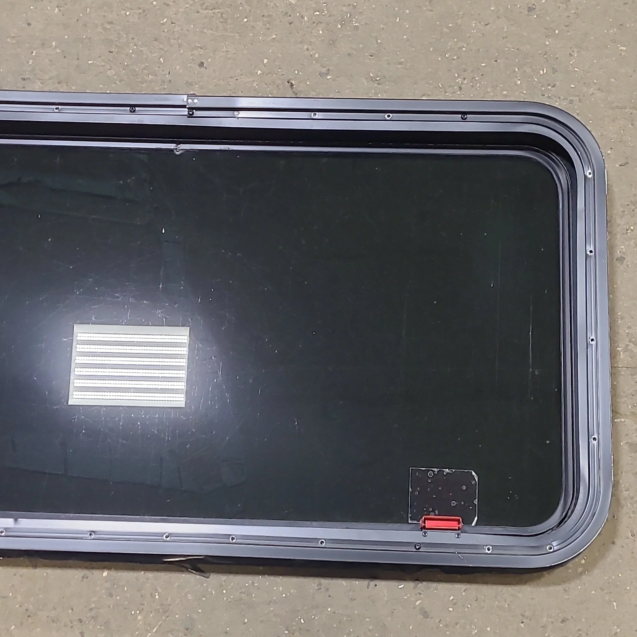 Used Black Radius Emergency Opening Window : 41 3/8" W X 21 1/4" H X 2" D - Image 6