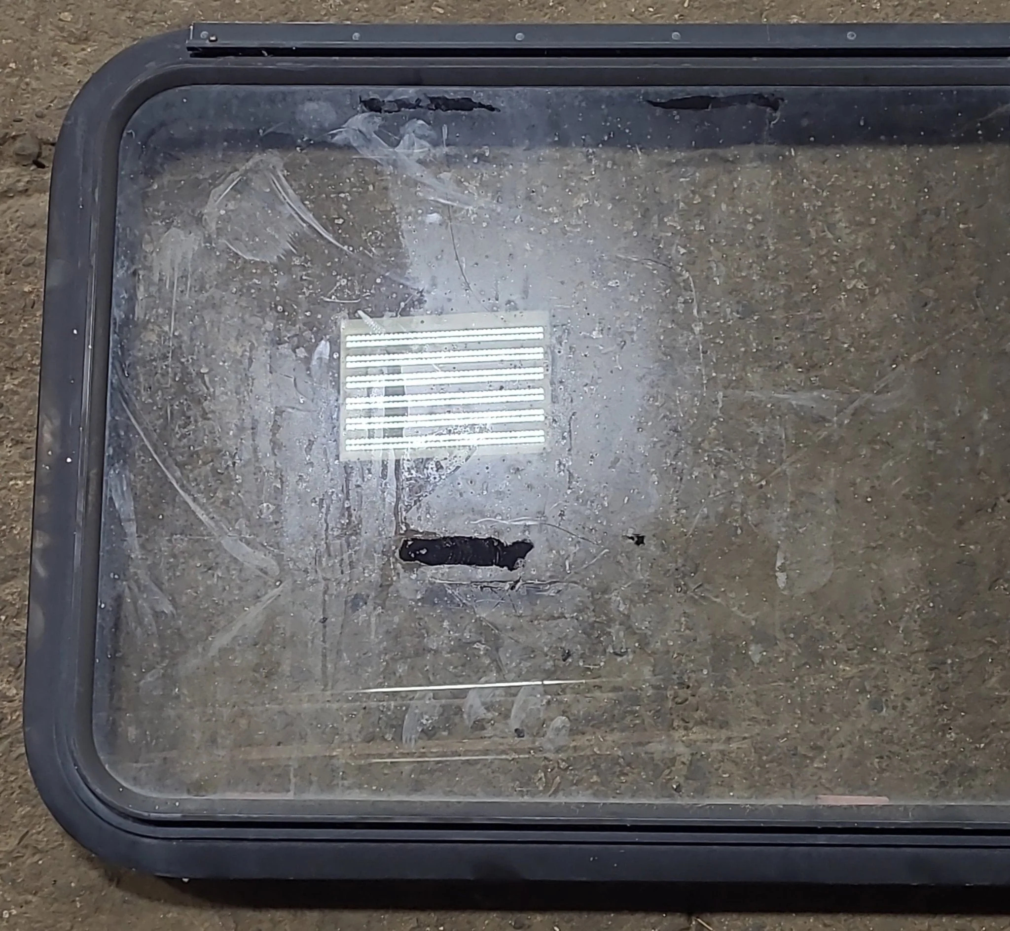 Used Black Radius Emergency Opening Window : 41 3/8" W x 21 5/8" H x 1 7/8" D - Image 3
