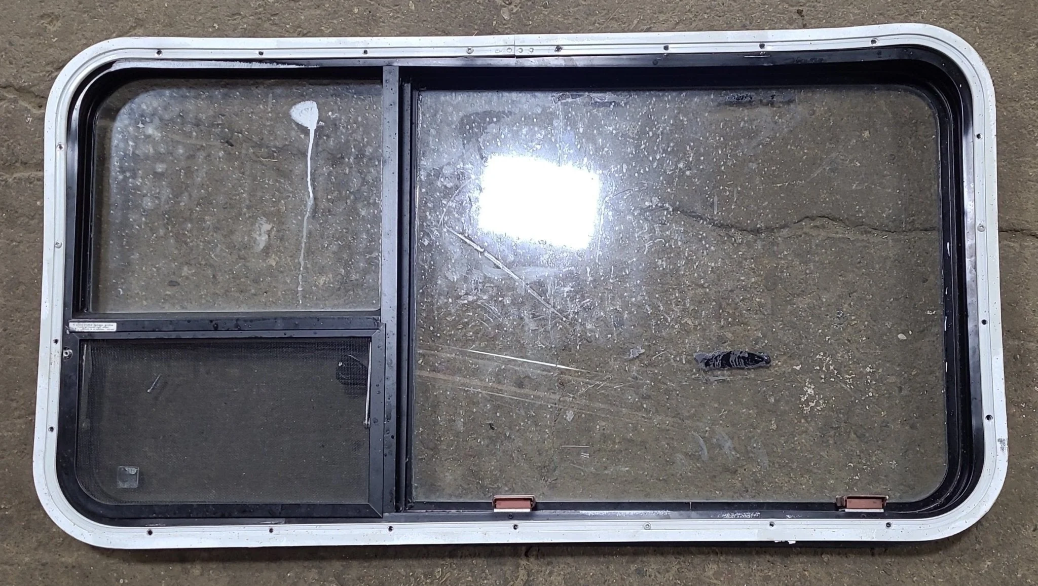 Used Black Radius Emergency Opening Window : 41 3/8" W x 21 5/8" H x 1 7/8" D - Image 4