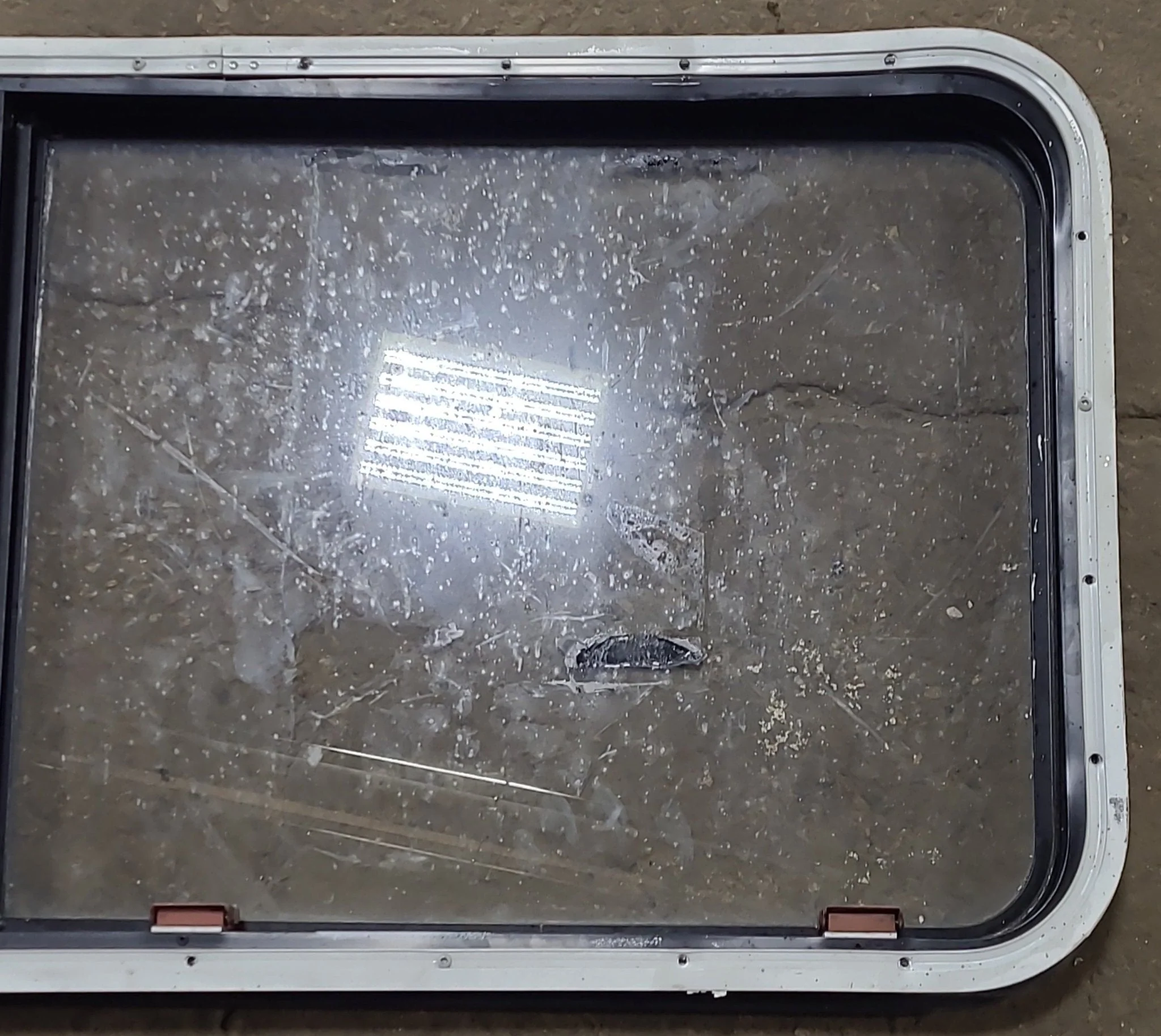 Used Black Radius Emergency Opening Window : 41 3/8" W x 21 5/8" H x 1 7/8" D - Image 5