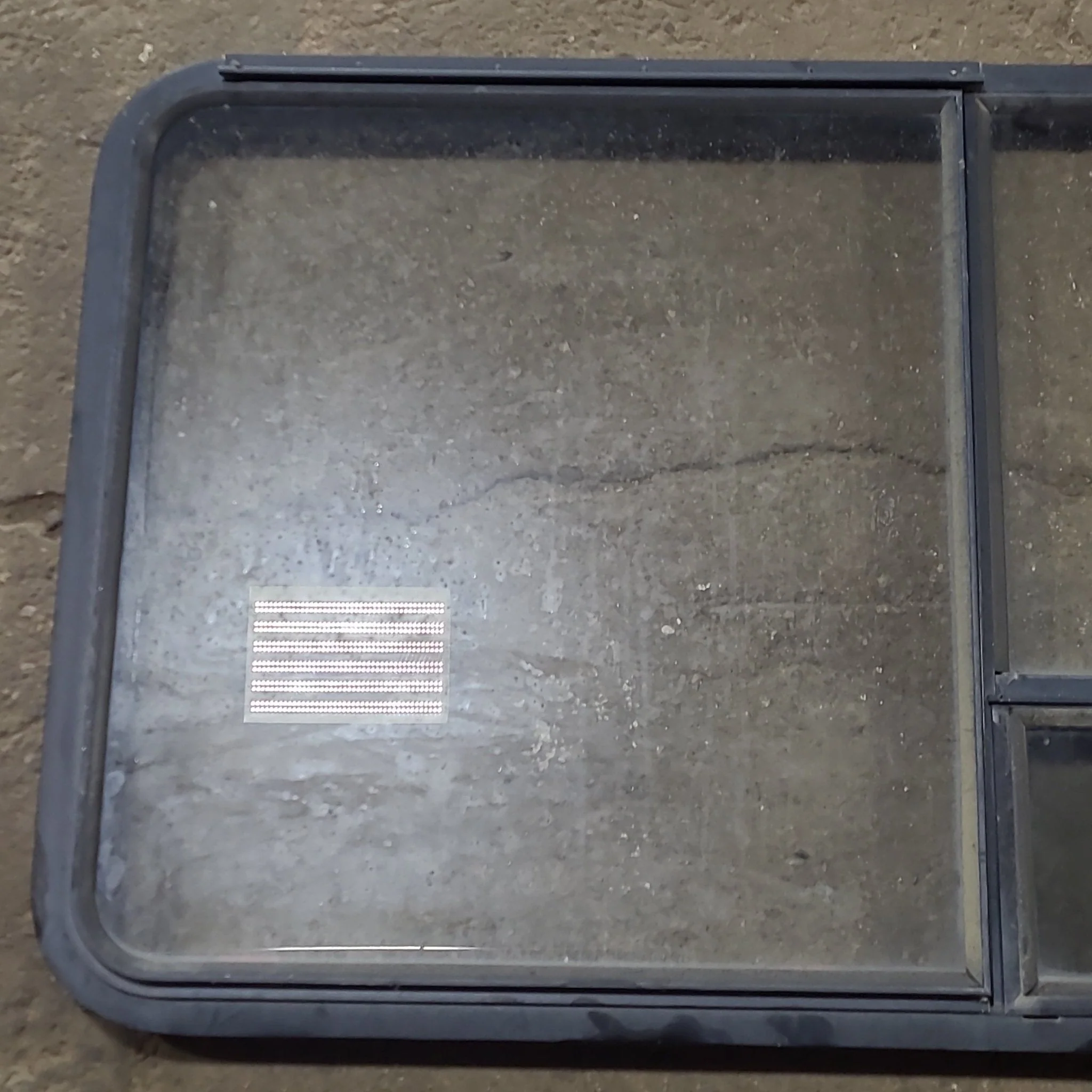 Used Black Radius Emergency Opening Window : 41 3/8" W x 28 5/8" H x 1 7/8" D - Image 2