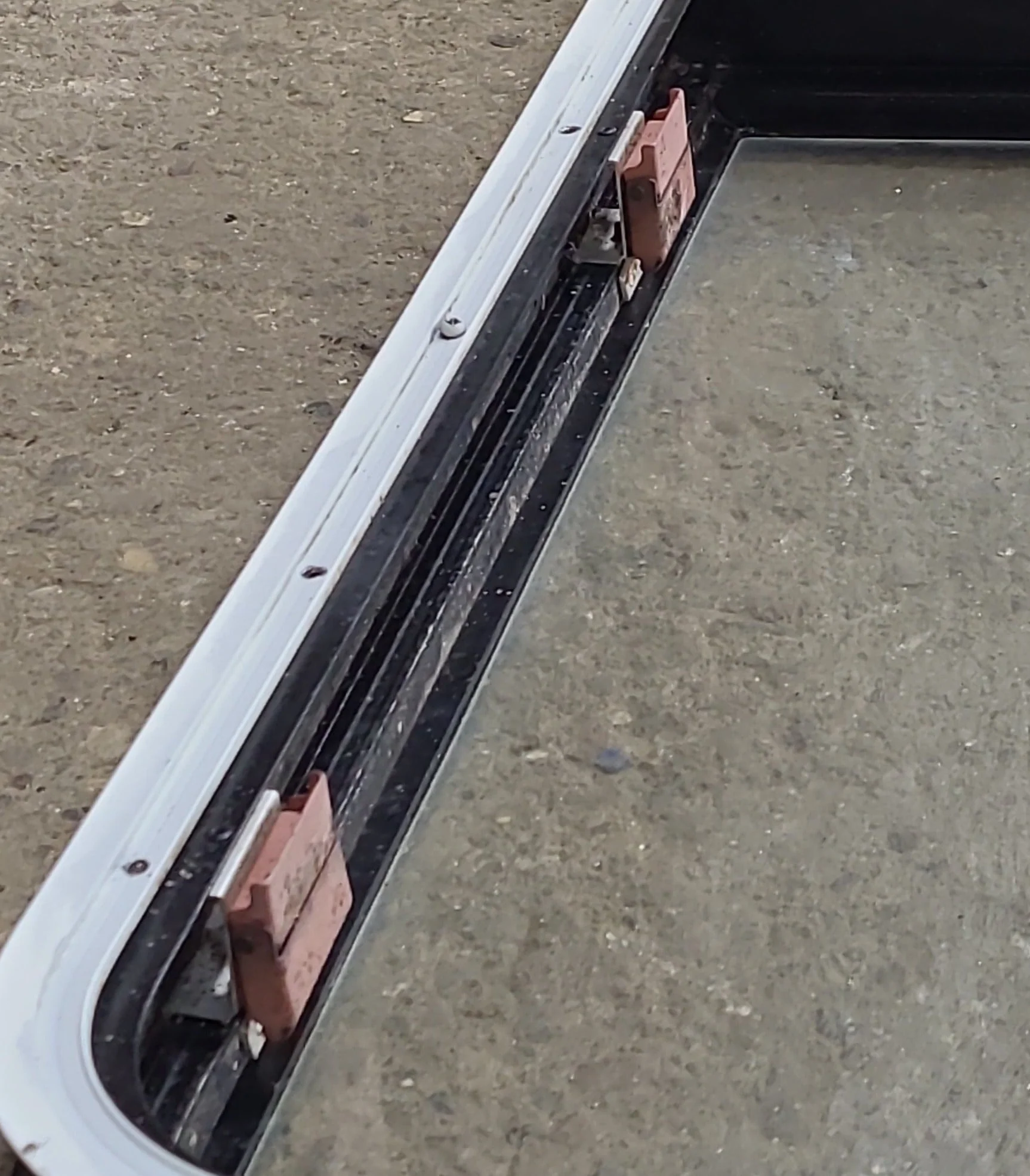 Used Black Radius Emergency Opening Window : 41 3/8" W x 28 5/8" H x 1 7/8" D - Image 8