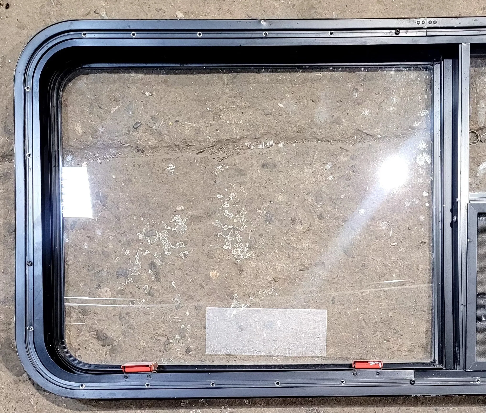 Used Black Radius Emergency Opening Window : 47 1/2" W x 21 1/4" H x 1 3/4" D - Image 5