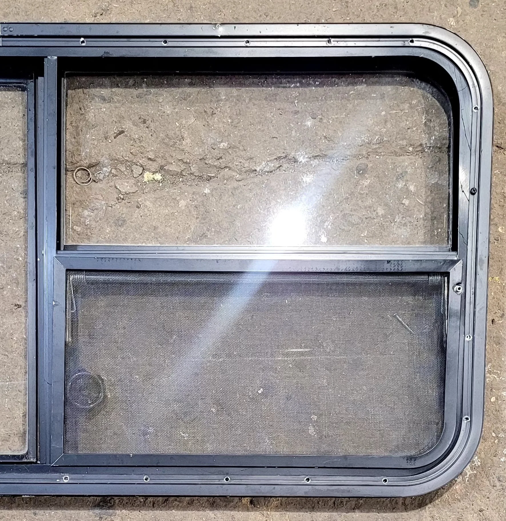 Used Black Radius Emergency Opening Window : 47 1/2" W x 21 1/4" H x 1 3/4" D - Image 6