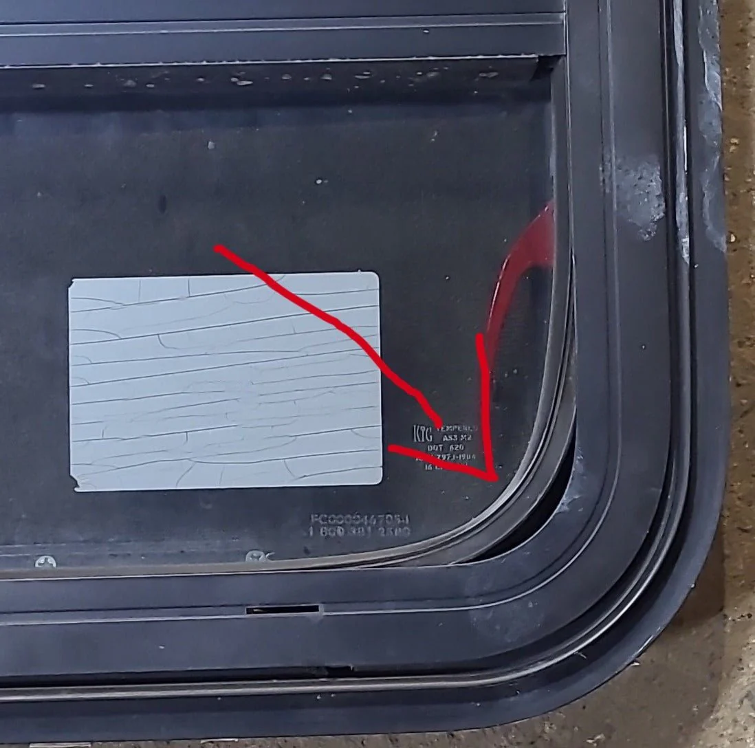 Used Black Radius Emergency Opening Window : 47 1/2" W x 35 1/4" H x 1 3/4" D - Image 4