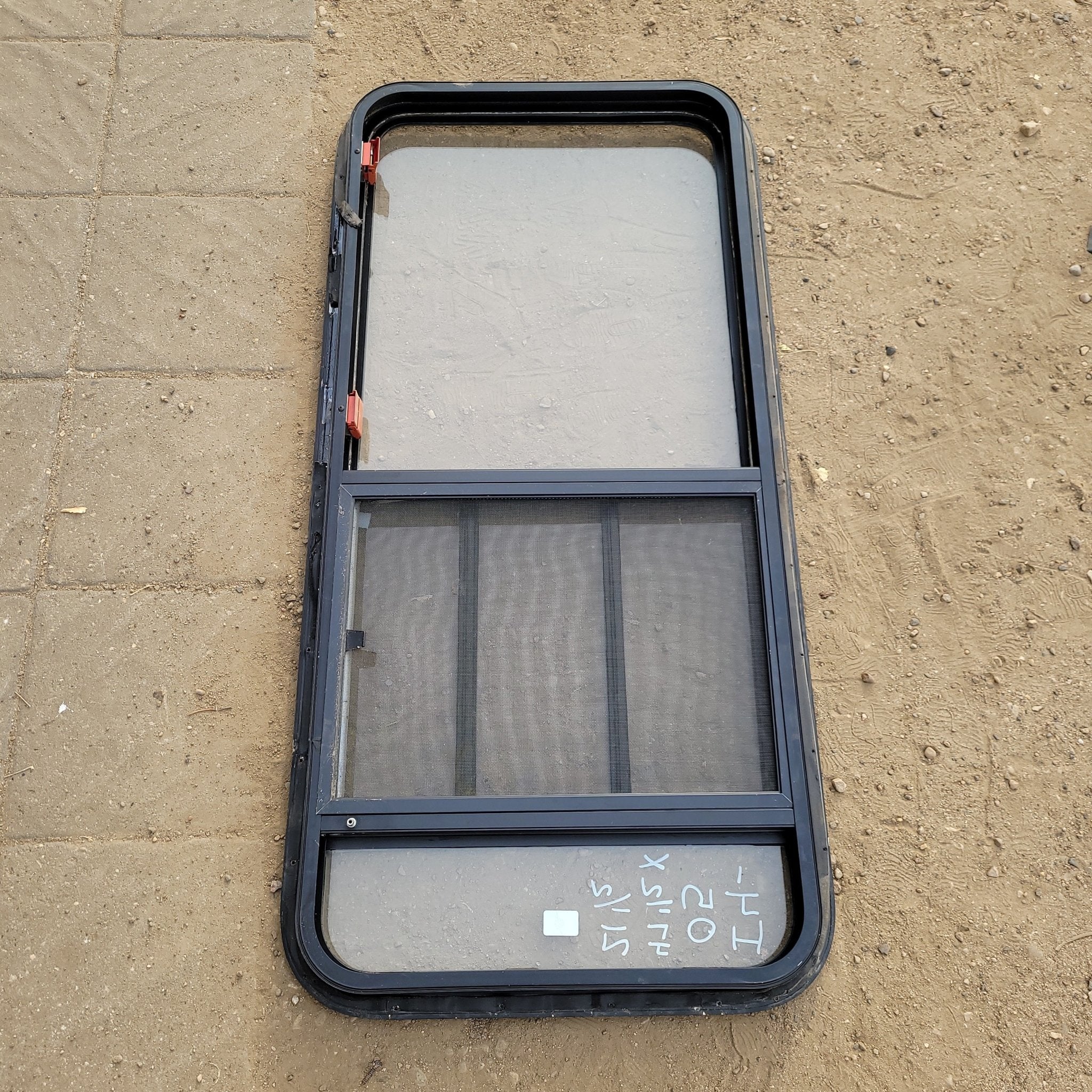 Used Black Radius Emergency Opening Window : 47 1/2 X 21 1/2 X 2" D - Image 2
