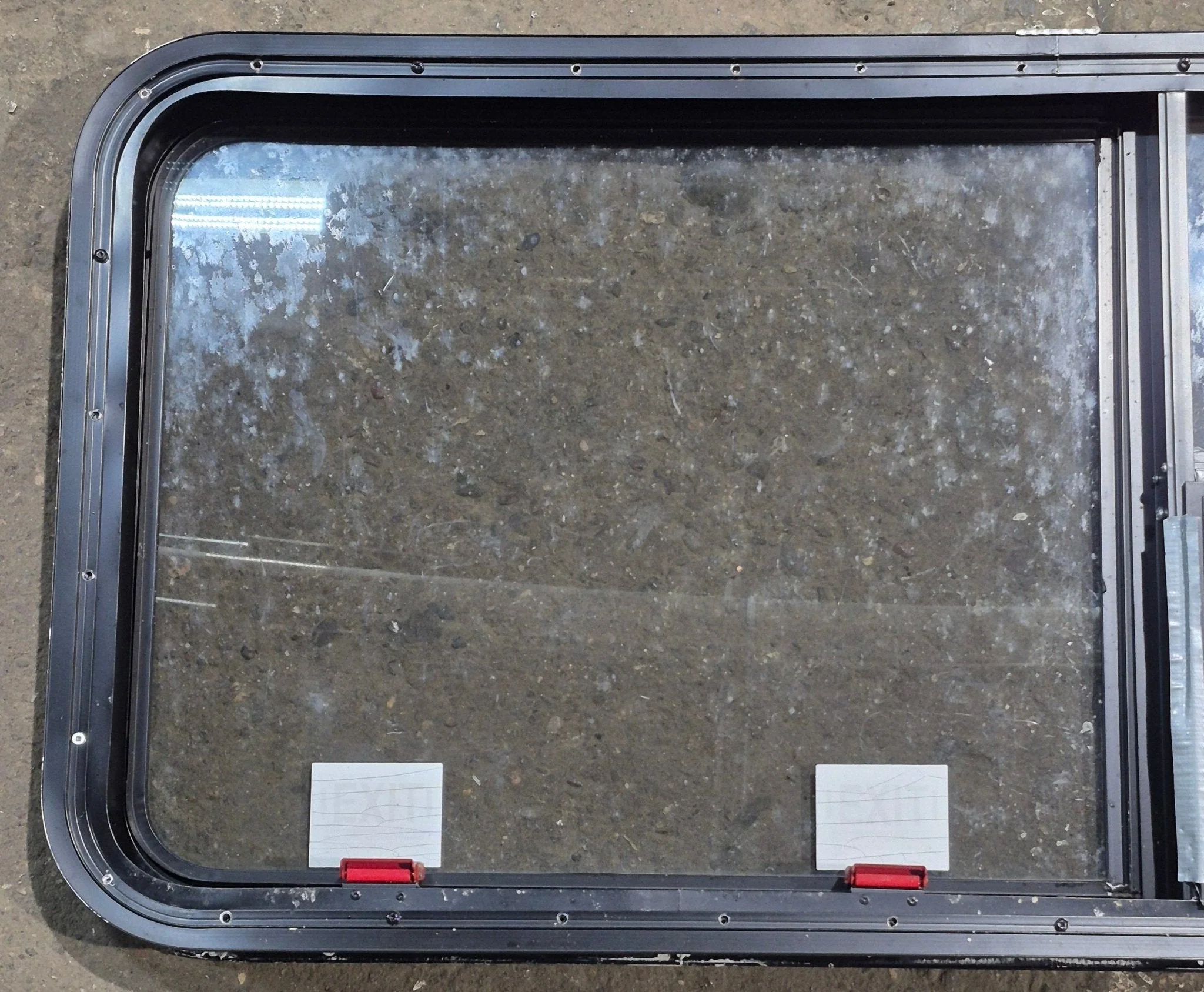 Used Black Radius Emergency Opening Window : 47 1/4" W x 21 1/4" H x 1 3/4" D - Image 6