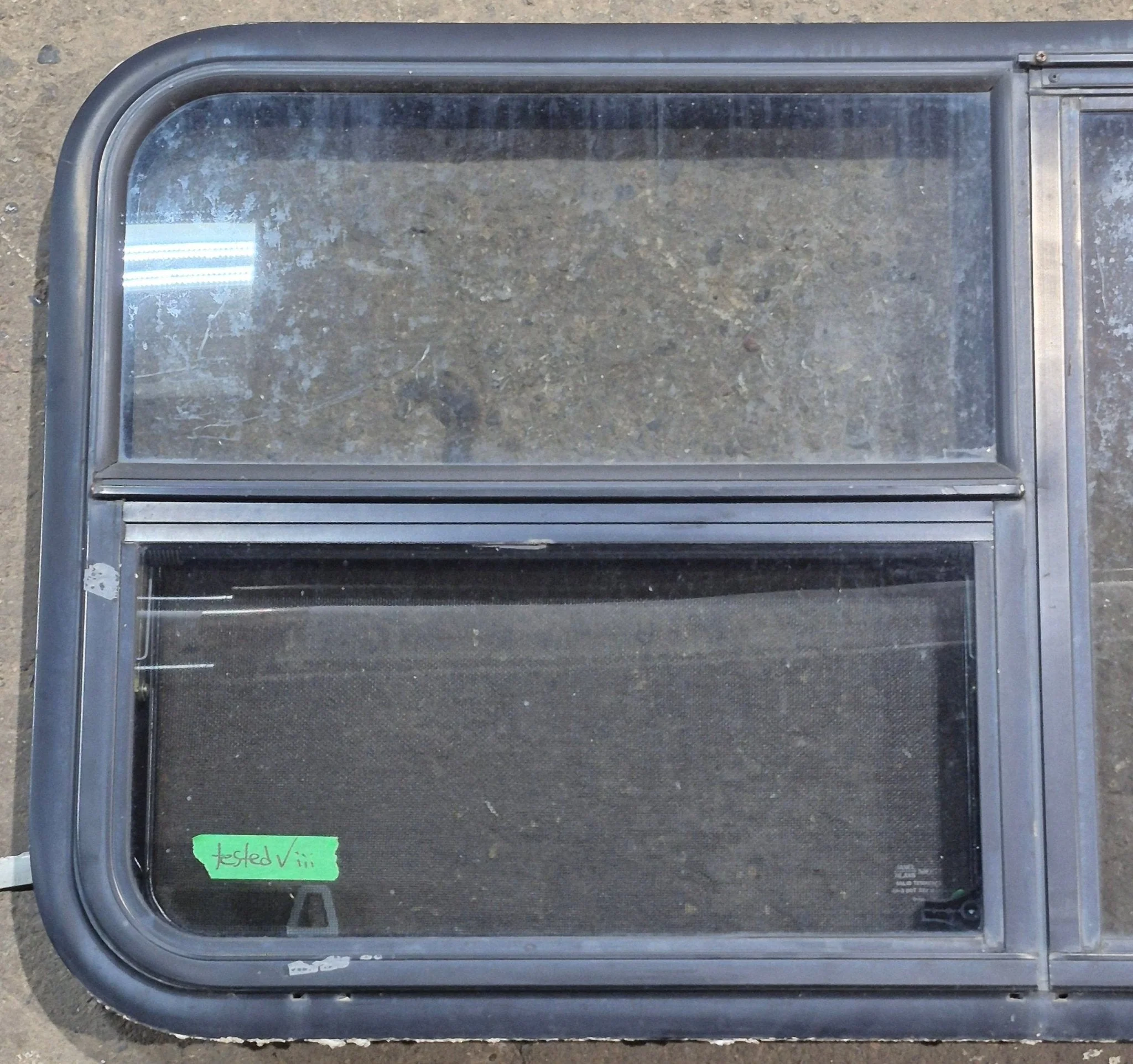 Used Black Radius Emergency Opening Window : 47 1/4" W x 21 1/4" H x 1 3/4" D - Image 2