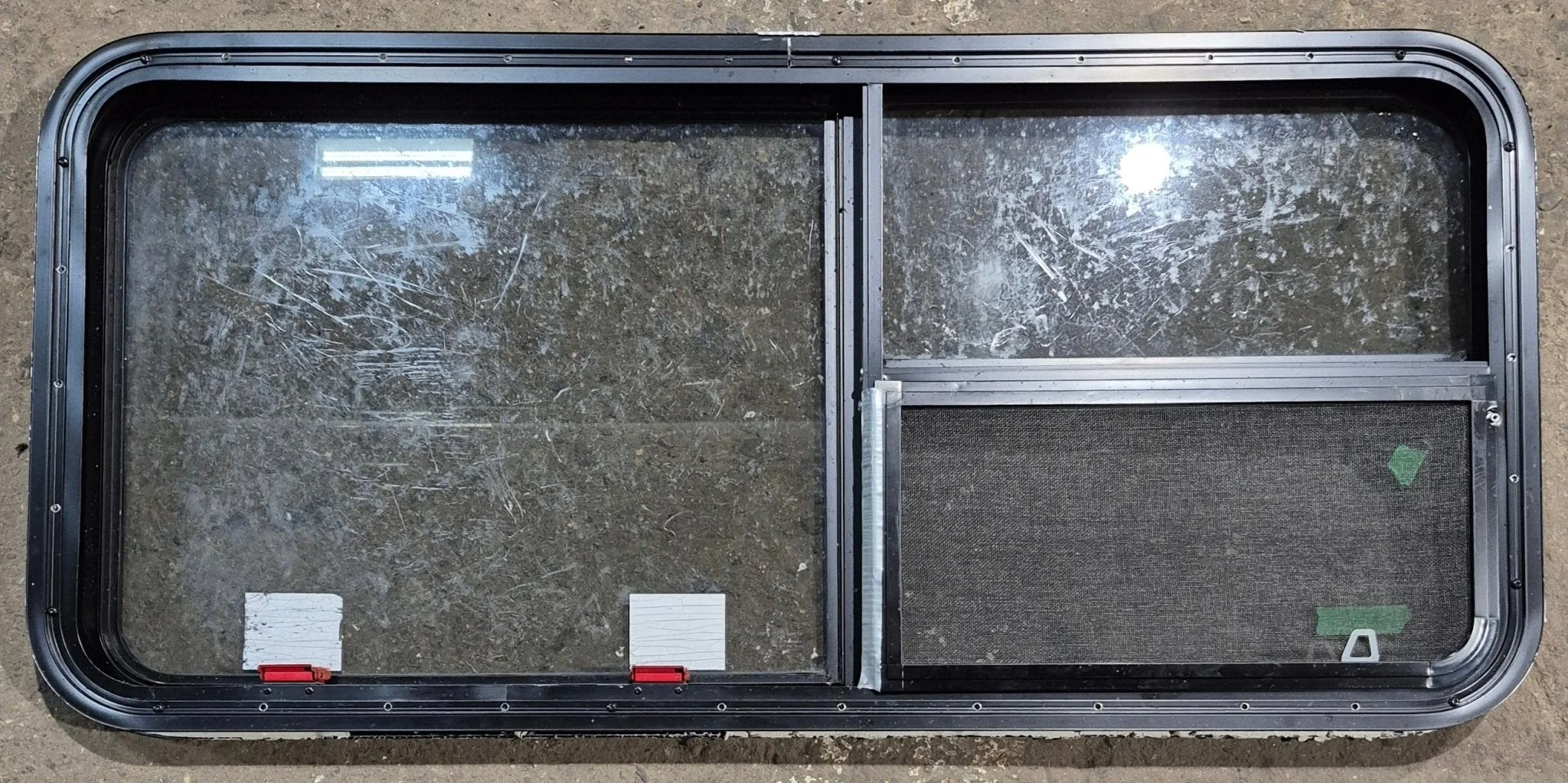 Used Black Radius Emergency Opening Window : 47 1/4" W x 21 1/4" H x 1 3/4" D - Image 5