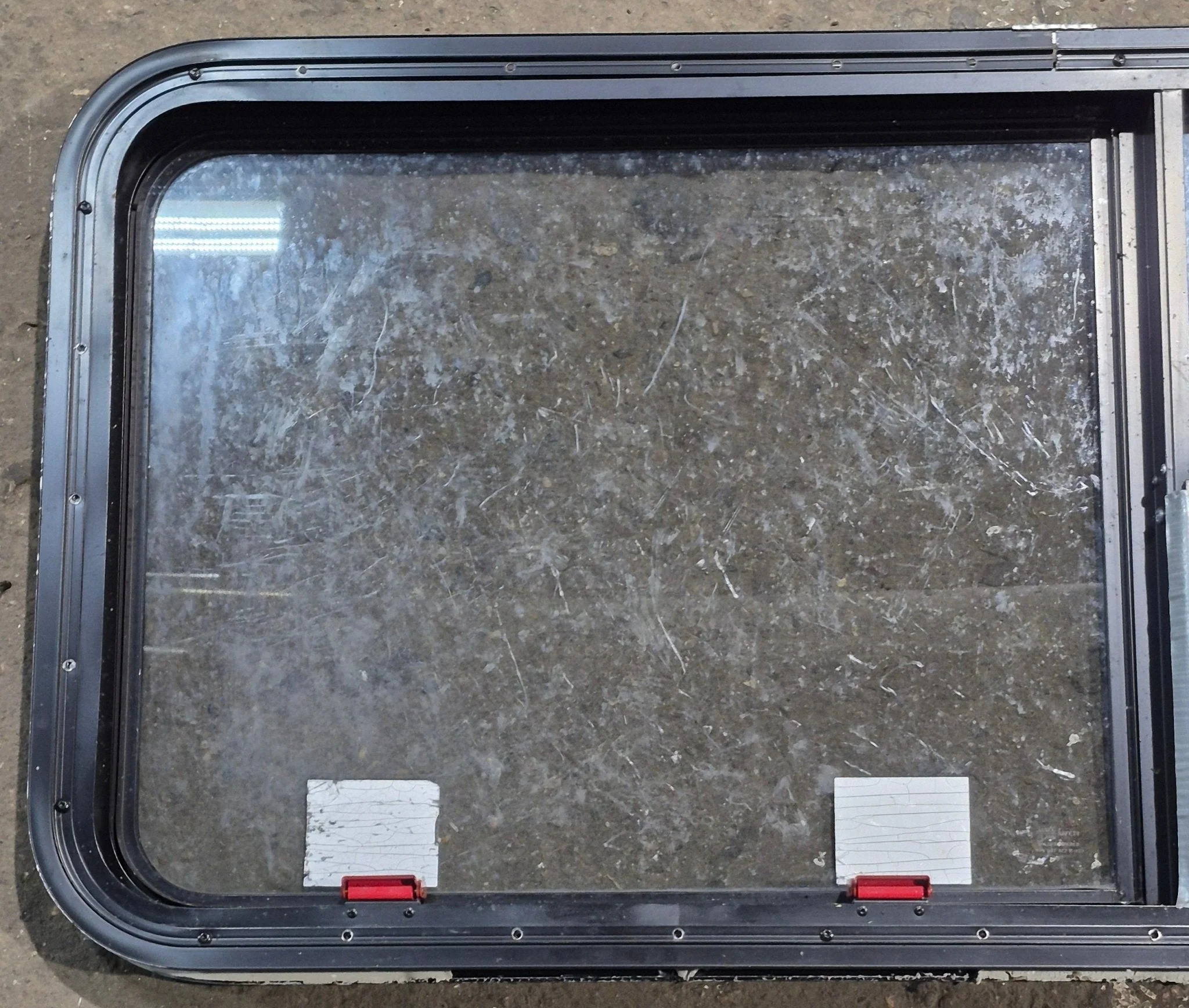 Used Black Radius Emergency Opening Window : 47 1/4" W x 21 1/4" H x 1 3/4" D - Image 6