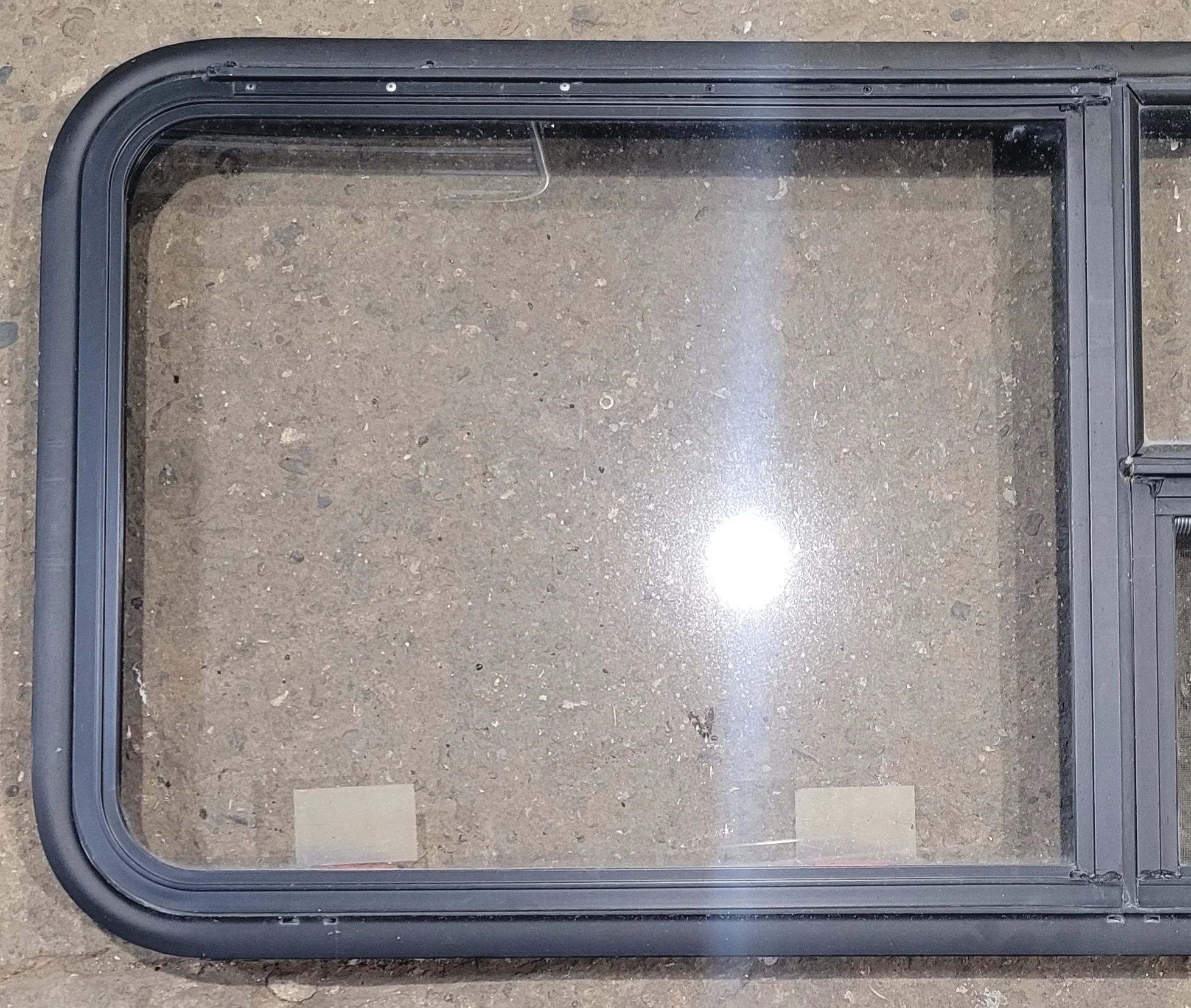 Used Black Radius Emergency Opening Window : 47 1/4" W x 21 1/4" H x 1 7/8" - Image 2