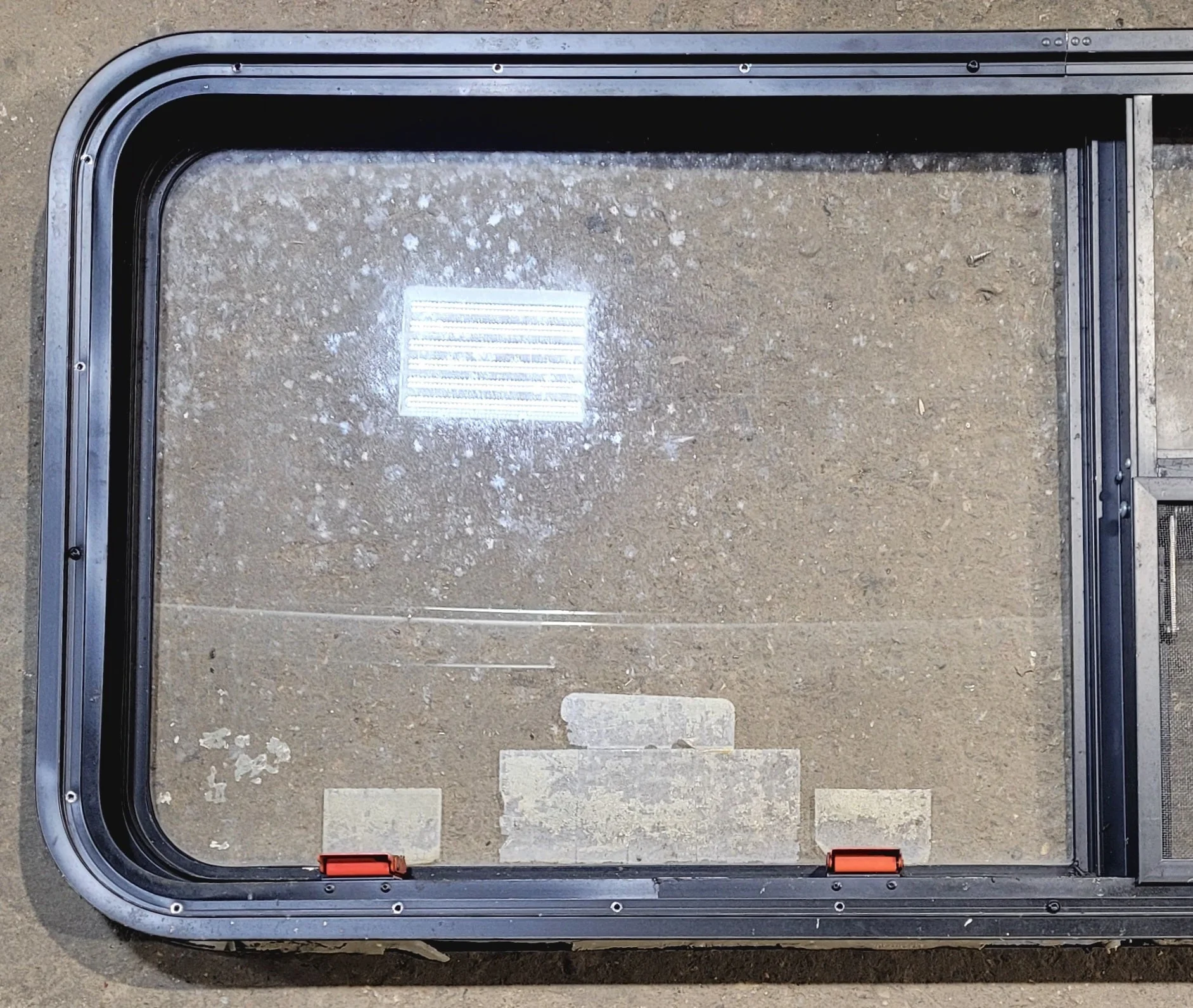 Used Black Radius Emergency Opening Window : 47 1/4" W x 21 1/4" H x 1 7/8" - Image 6