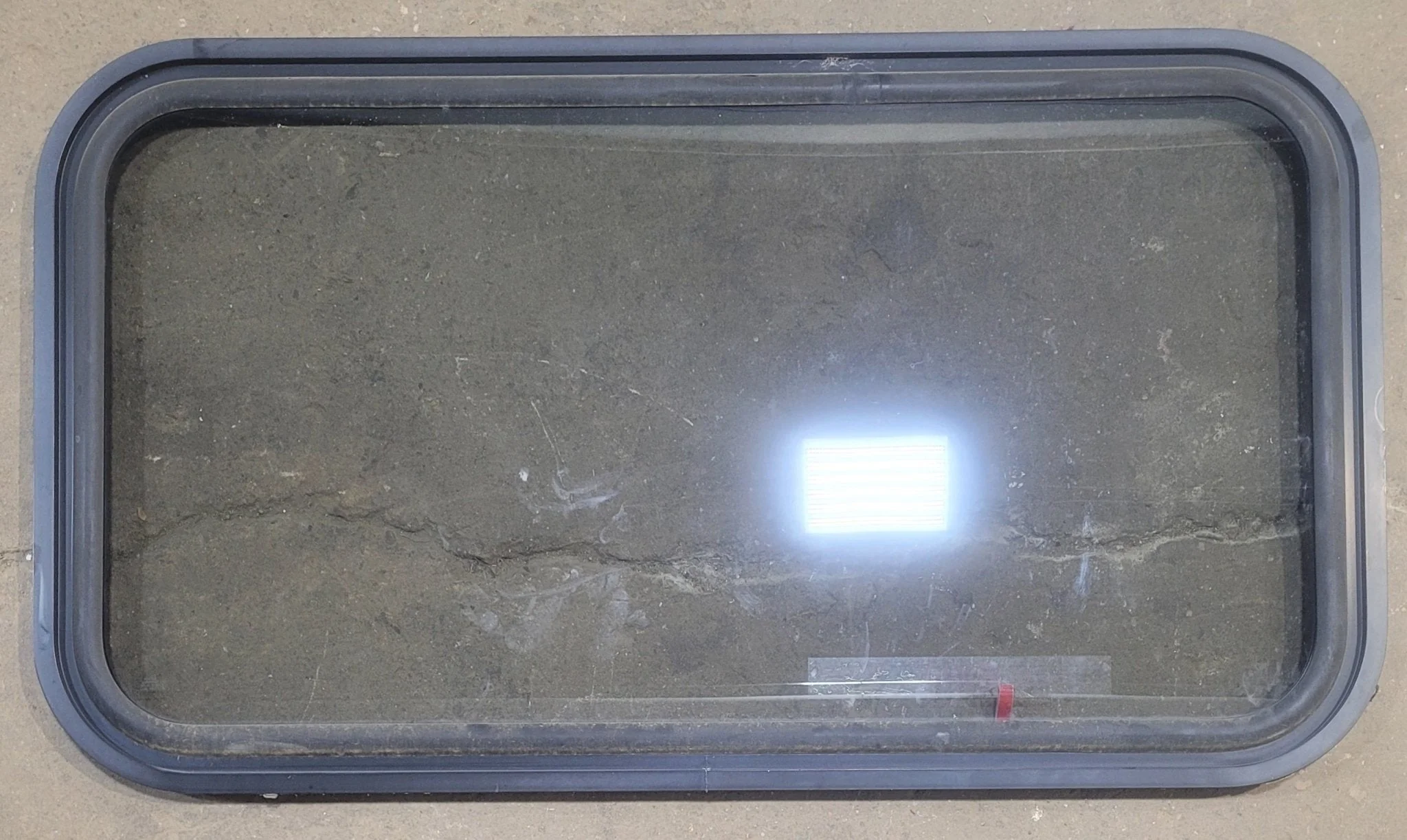 Used Black Radius Emergency Opening Window : 47 1/4" W x 25 1/2" H x 1"