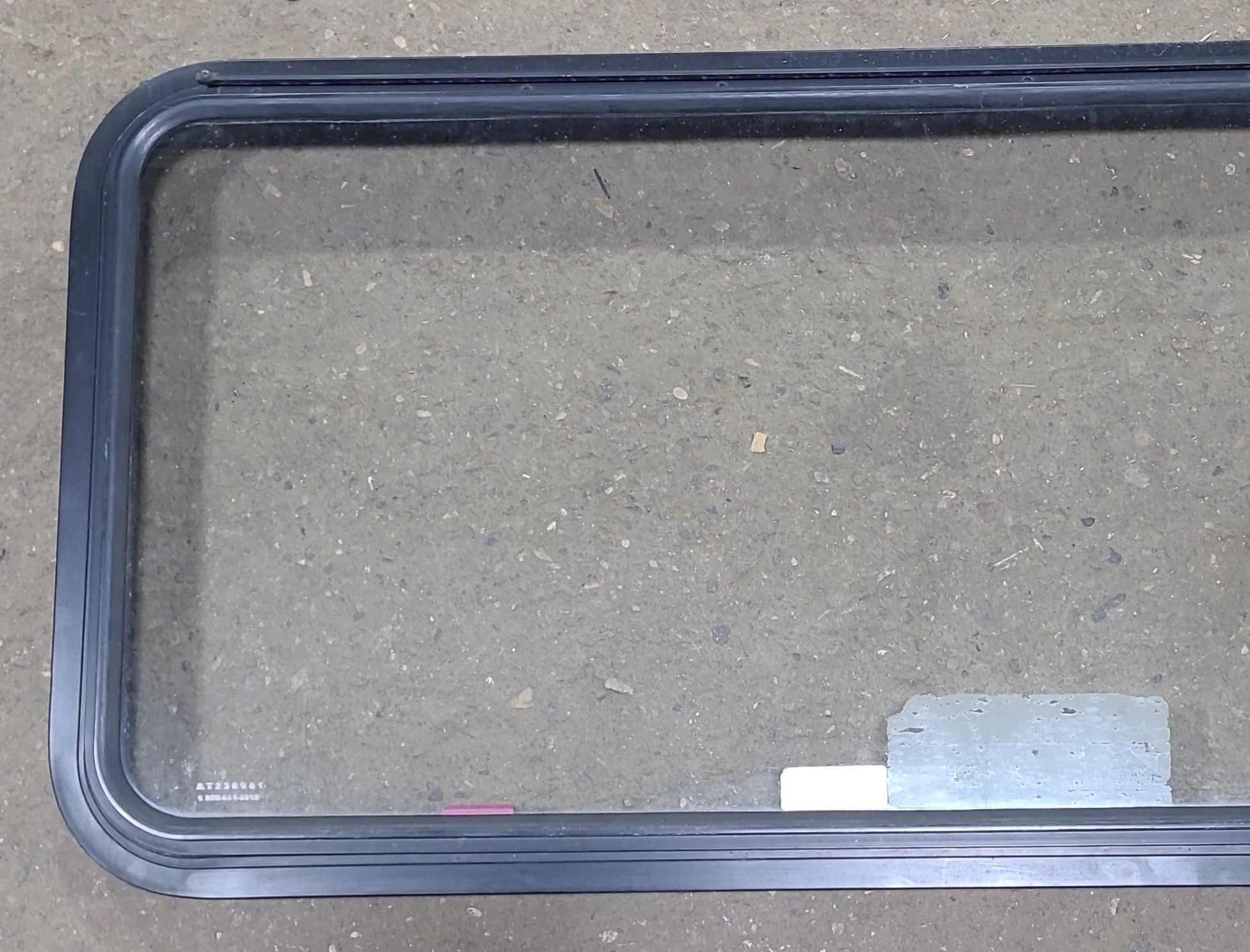 Used Black Radius Emergency Opening Window : 48 1/2" W x 21 3/4" H x 1 3/4" D - Image 2