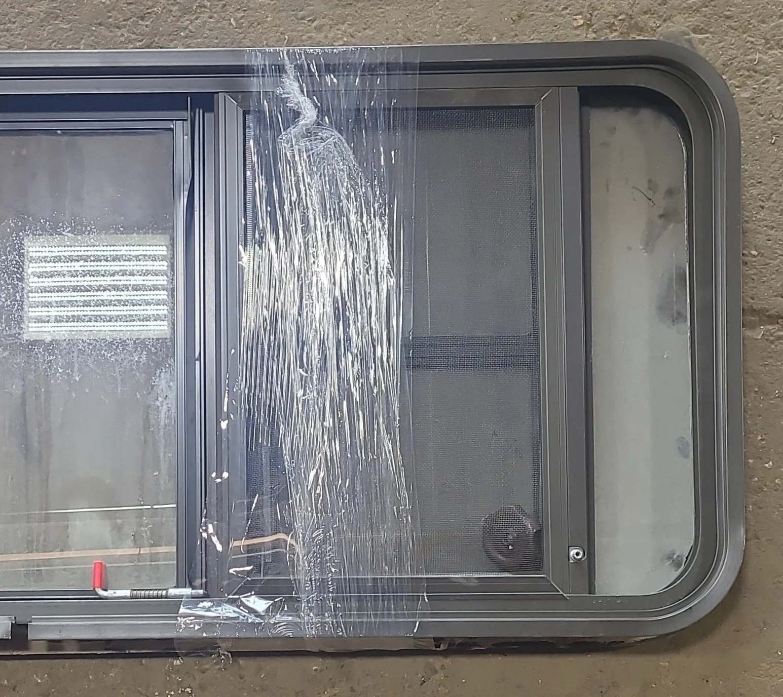 Used Black Radius Emergency Opening Window : 49 3/4" W x 19 1/2" H x 1 7/8" D - Image 6