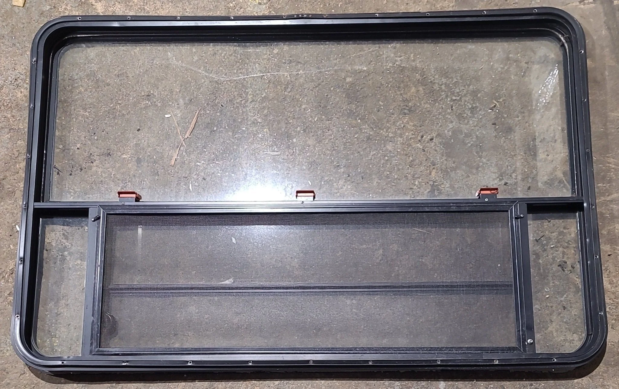 Used Black Radius Emergency Opening Window : 53 1/2" W x 34 3/4" H x 1 1/4" D - Image 4