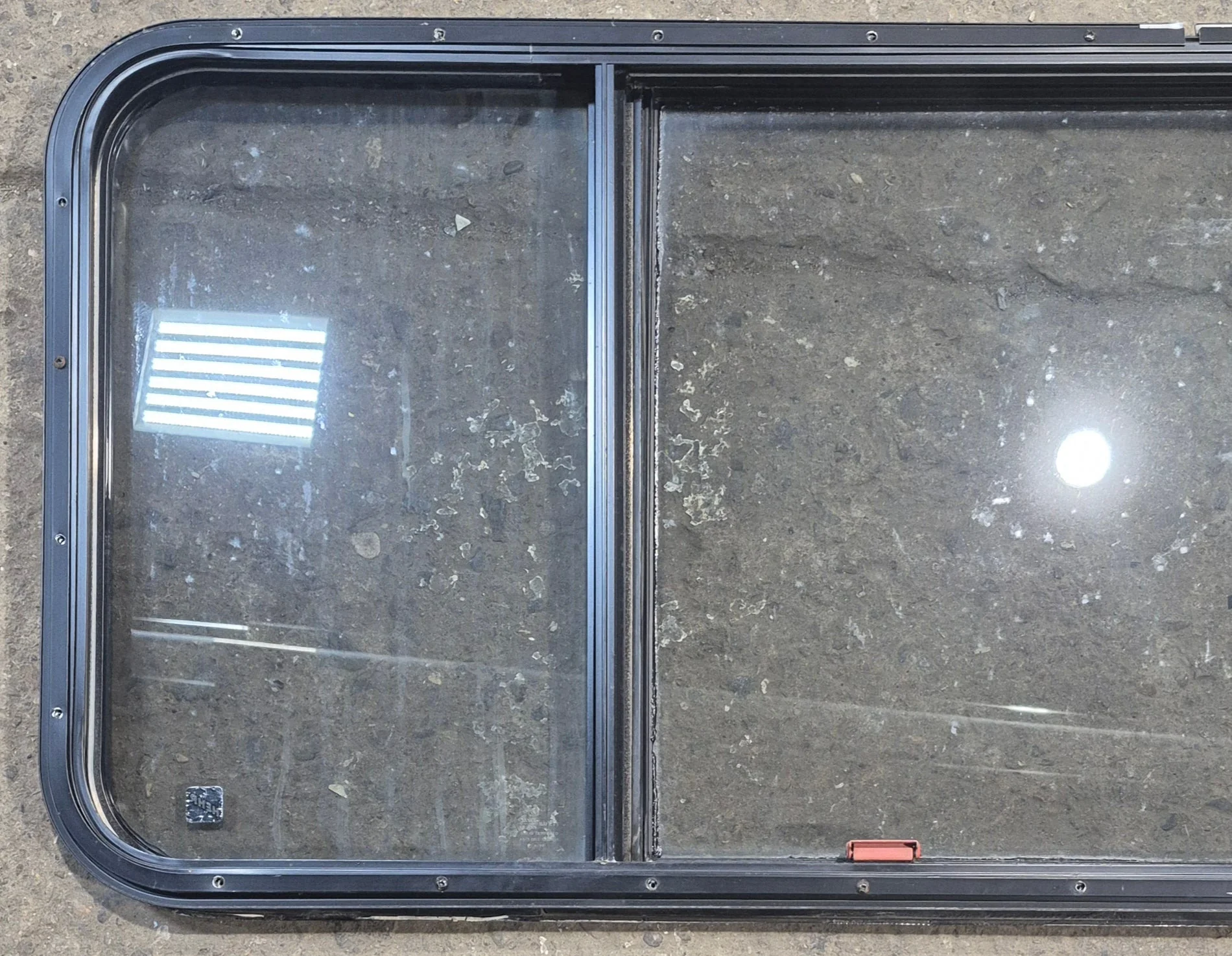 Used Black Radius Emergency Opening Window : 57 1/2" W x 21 3/4" H x 1 1/4" - Image 6