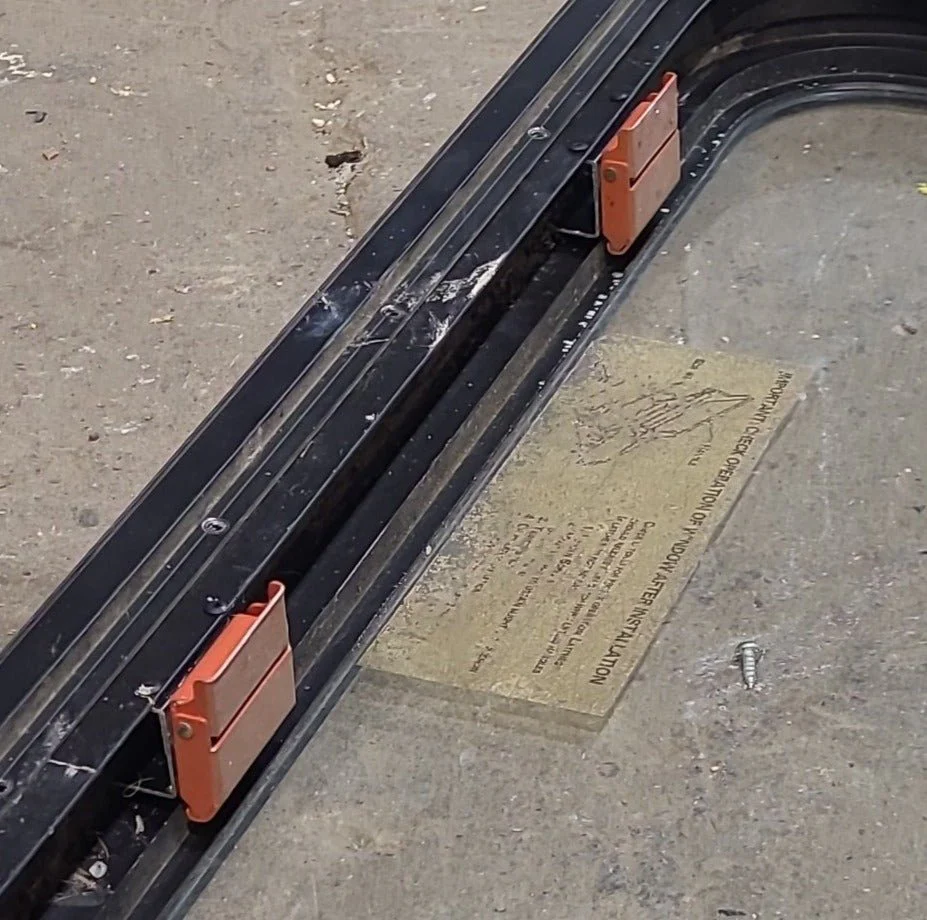 Used Black Radius Emergency Opening Window : 59 1/2" W x 21 1/2" H x 1 7/8" D - Image 8