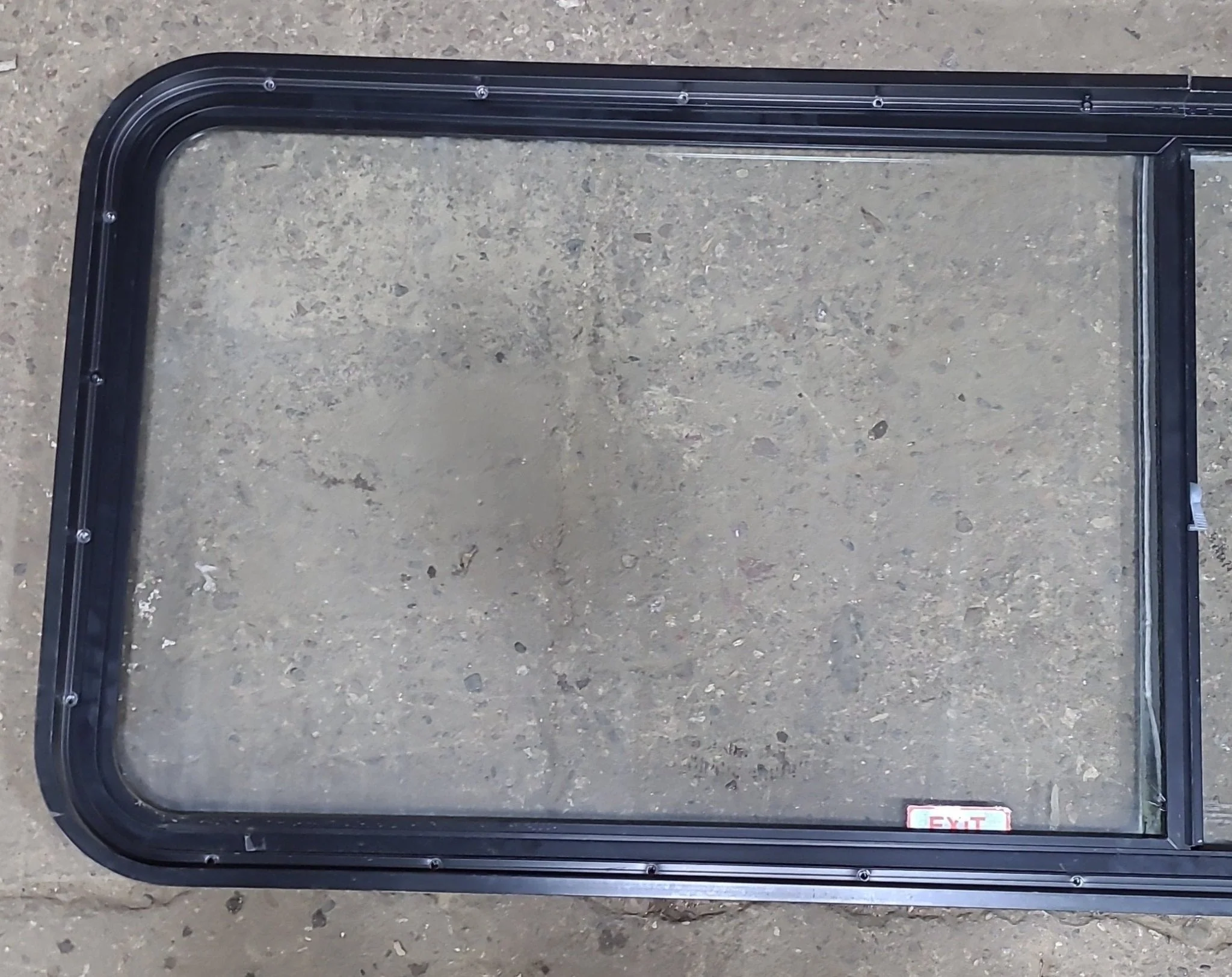 Used Black Radius Emergency Opening Window : 60 1/4" W x 21 3/4" H x 1 7/8" D - Image 6