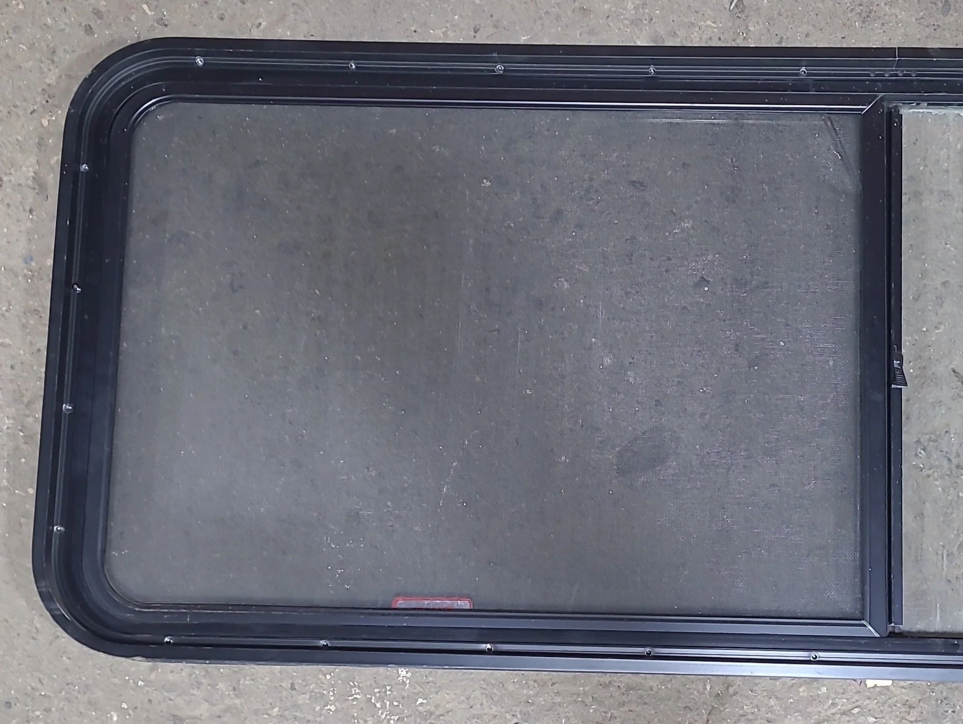 Used Black Radius Emergency Opening Window : 60 3/8" W x 21 3/4" H x 1 3/4" D - Image 6