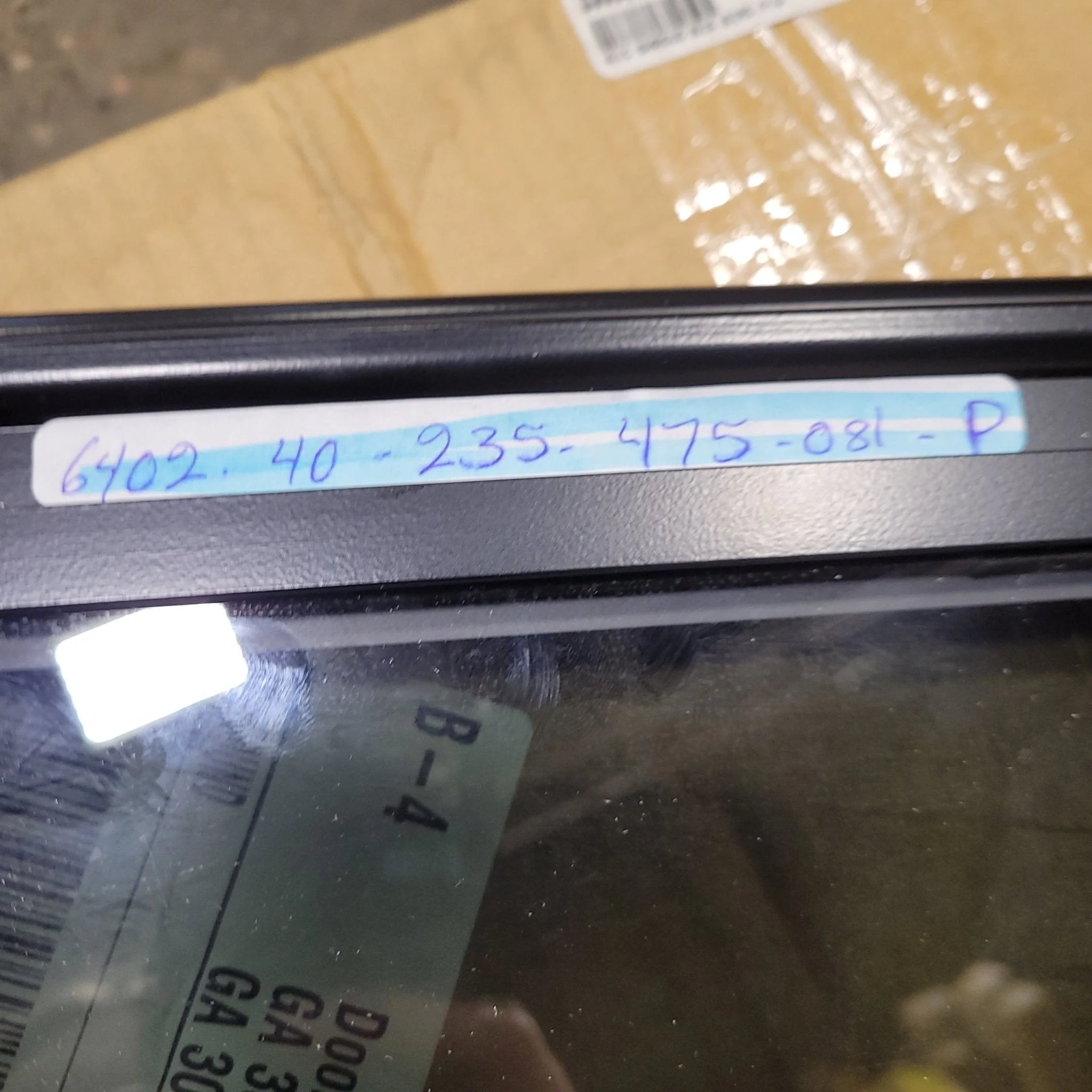 Used Black Radius Frameless Opening Window : 24 1/2" X 10 1/2" X  1/2" D - Image 6