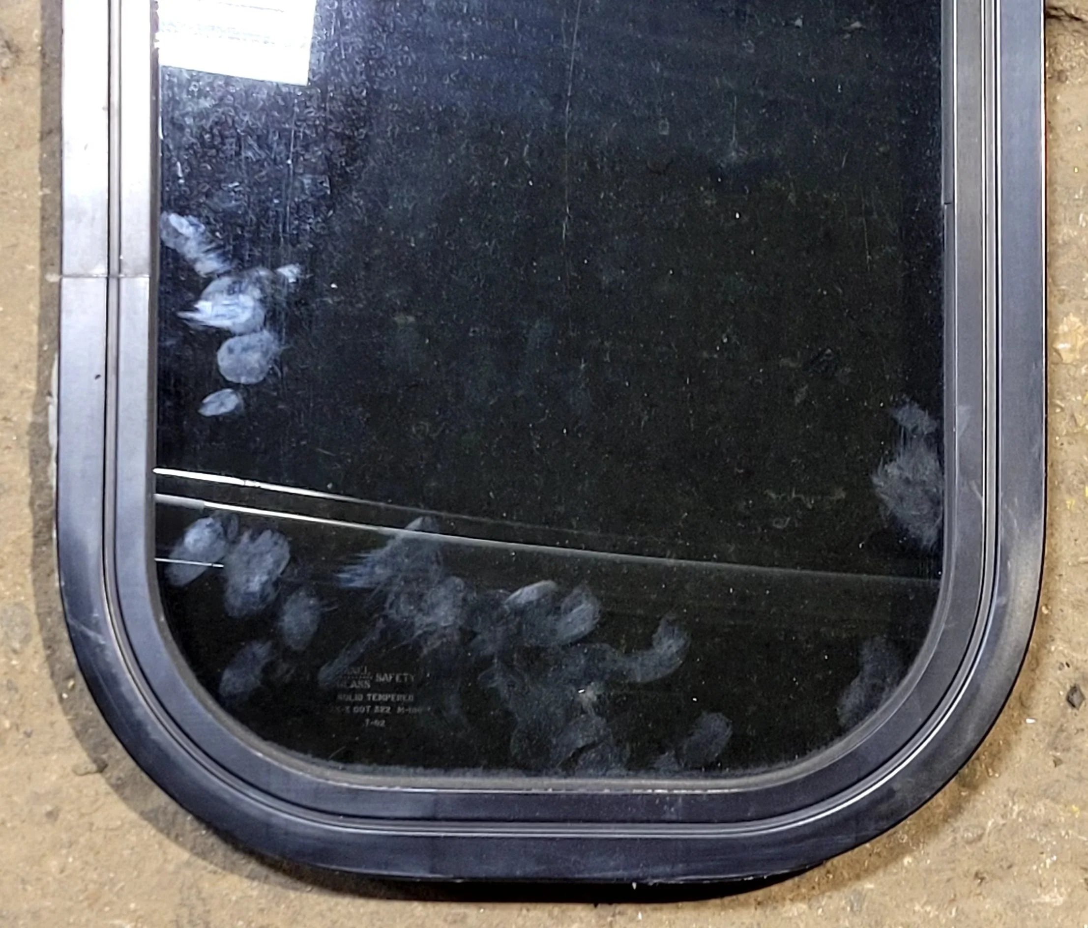 Used Black Radius Non Opening Window : 11 1/4" W x 18 1/4" H x 1" D - Image 2