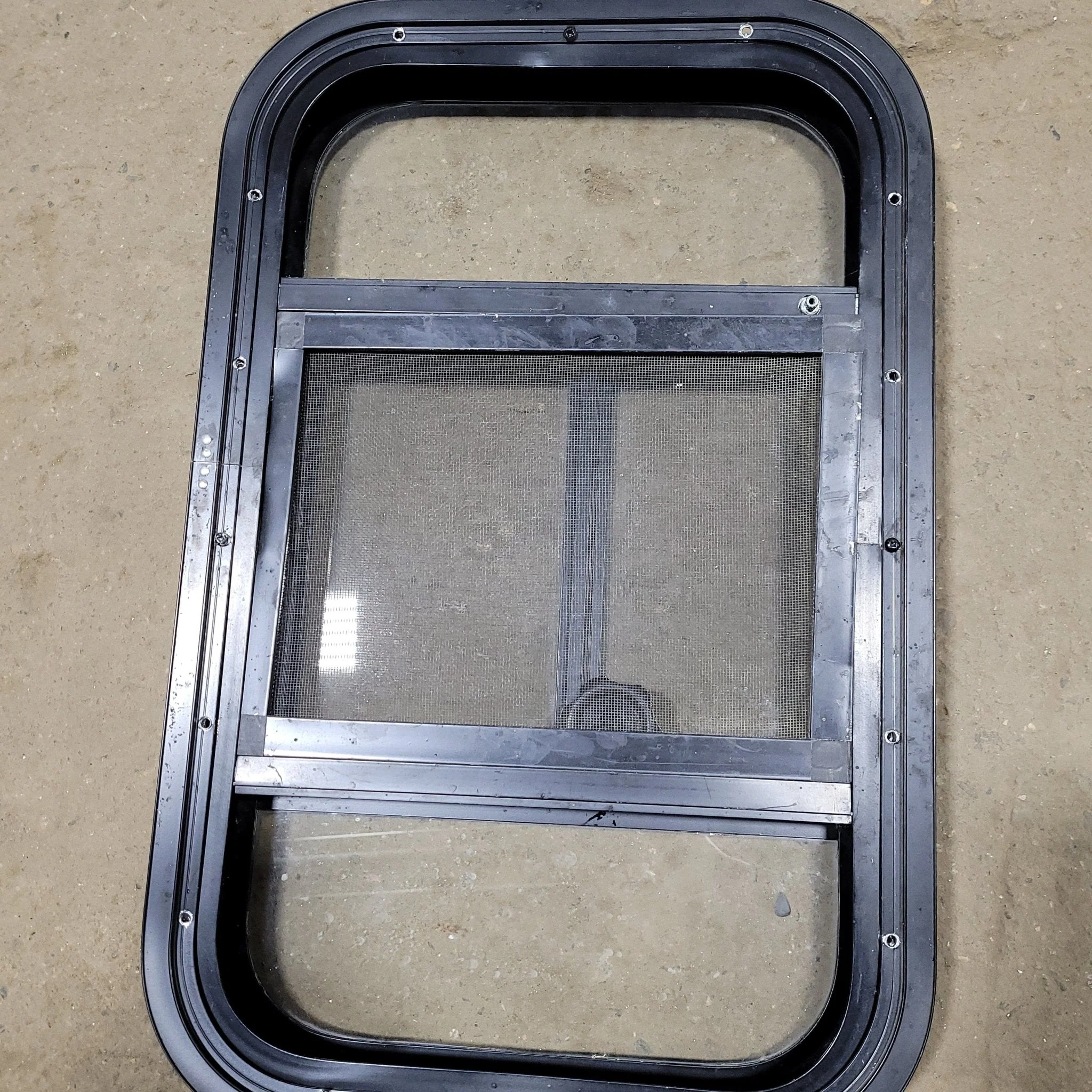 Used Black Radius Opening Window : 14 3/4" W X 23 3/4" H X 2" D - Image 3