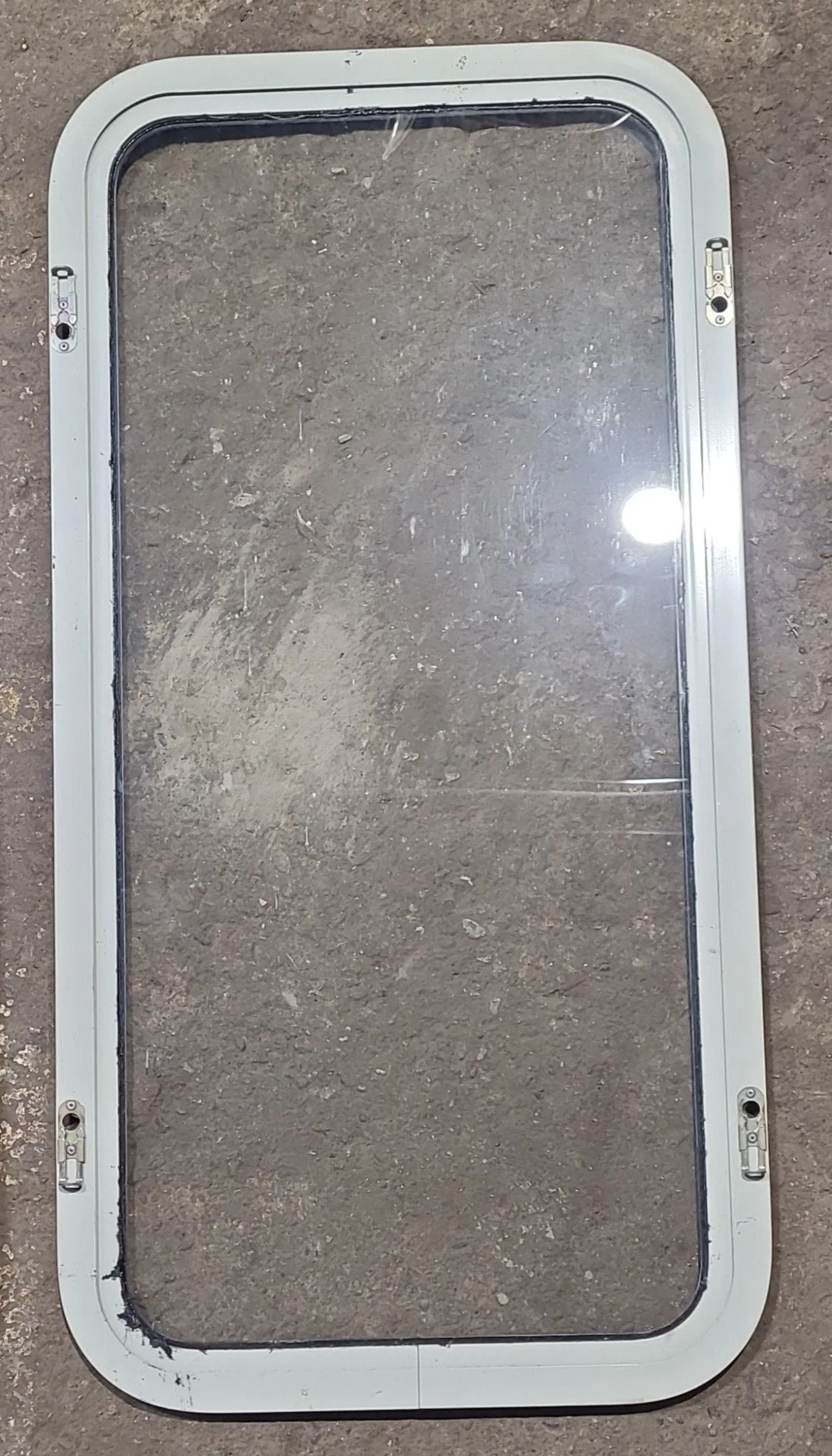 Used Black Radius Non Opening Window : 16" W x 33 1/2" H x 1 3/8" D - Image 3